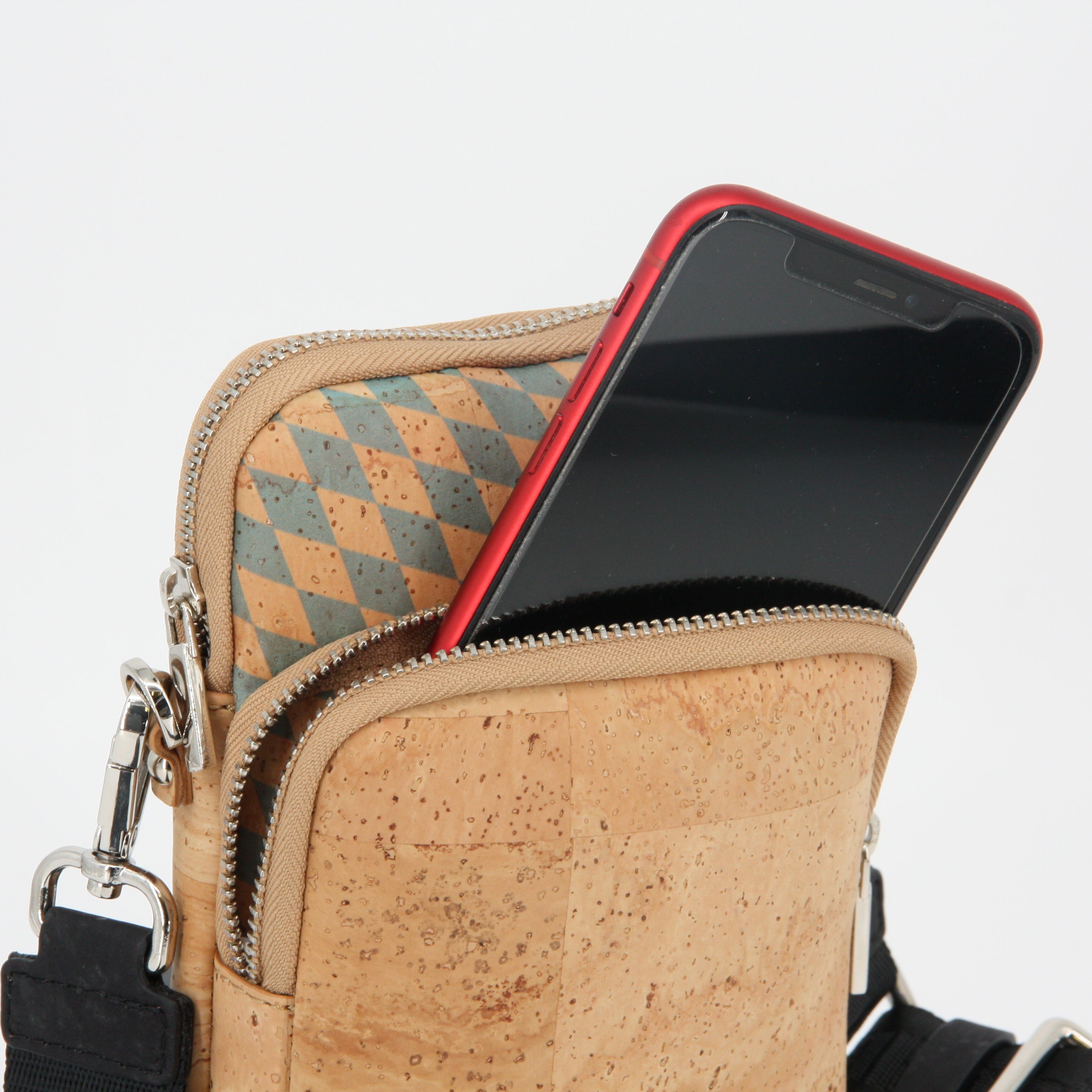 Kork Handytasche zum Umhängen * high-end Qualität * Vegan * Crossbody Handy Tasche * handmade in Portugal