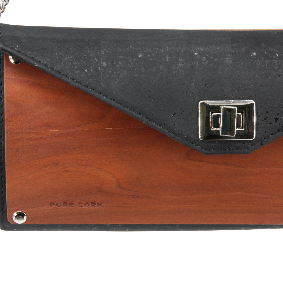 Holz Kork Clutch * Laura * Kork und Pflaumen Holz * weltweit einzigartig * high-end Qualität * Abendtasche für Frauen * handmade in Südtirol