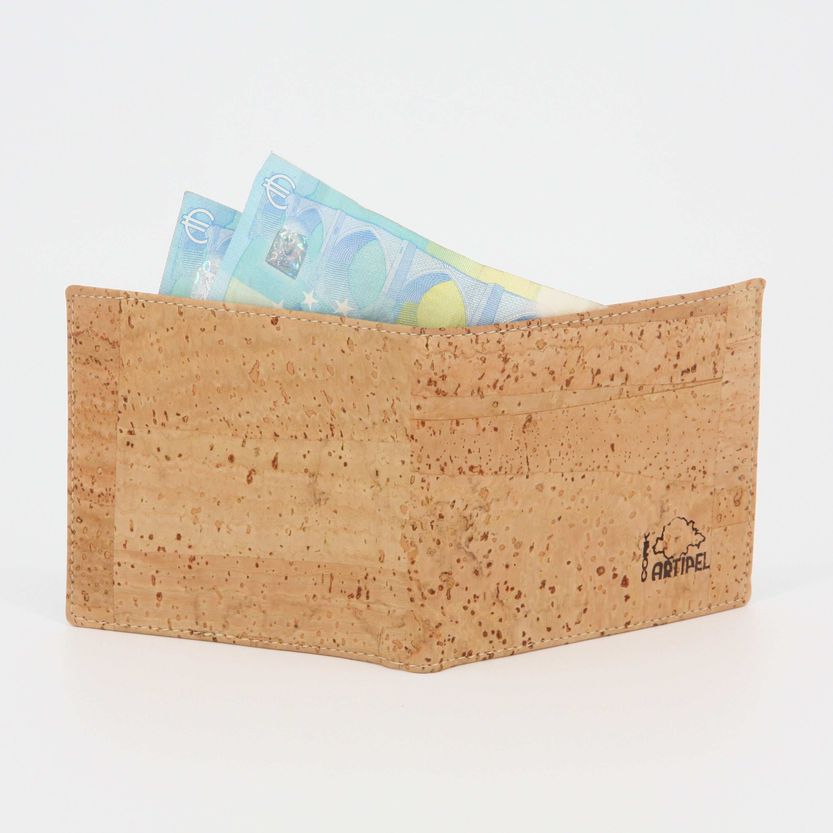 Kork Mini Geldbörse * Ideal für Hosentasche * 2 Farben * Vegan * Unisex * Männer und Frauen Portemonnaie * handmade in Portugal * Marke Artipel