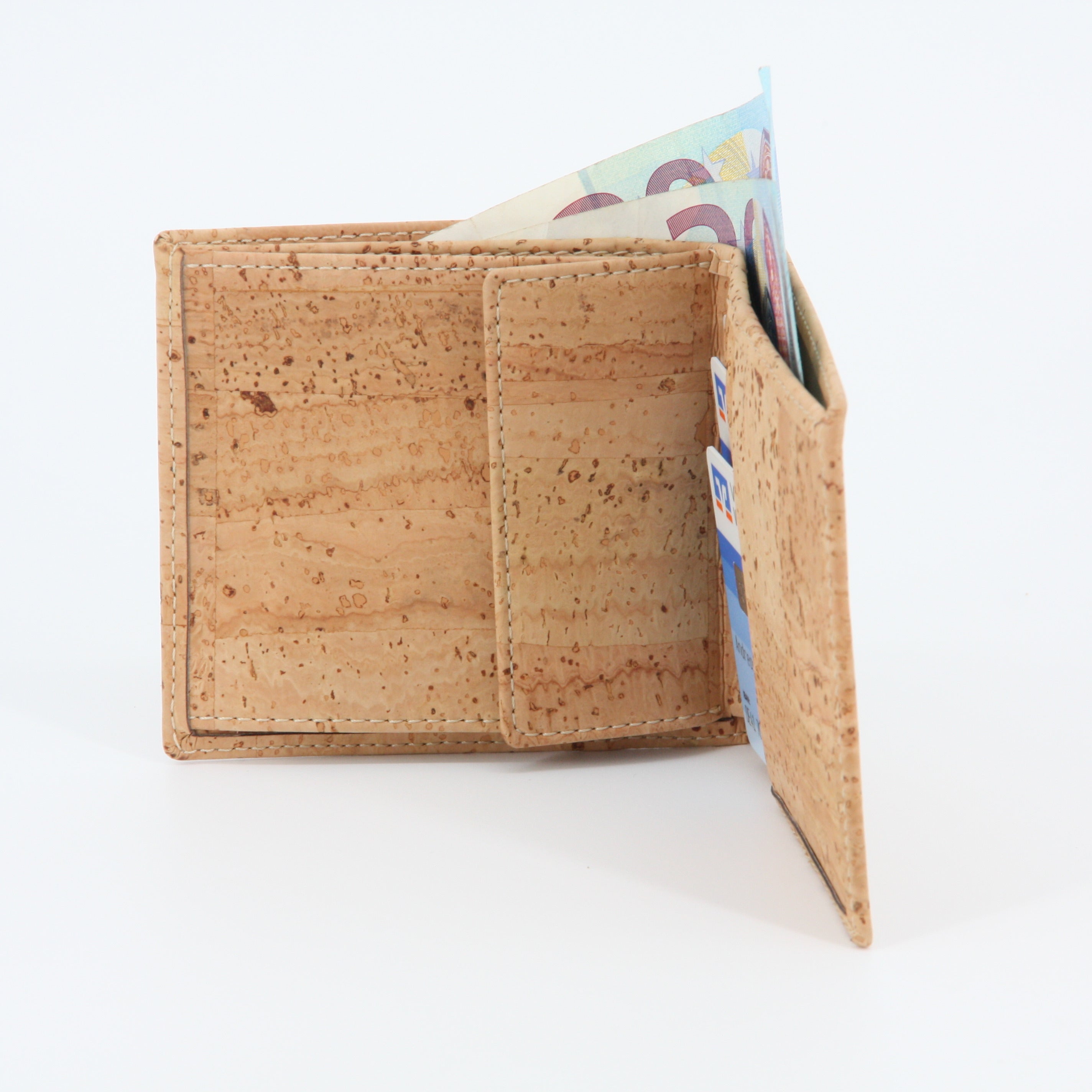 Kork Mini Geldbörse * Ideal für Hosentasche * 2 Farben * Vegan * Unisex * Männer und Frauen Portemonnaie * handmade in Portugal * Marke Artipel