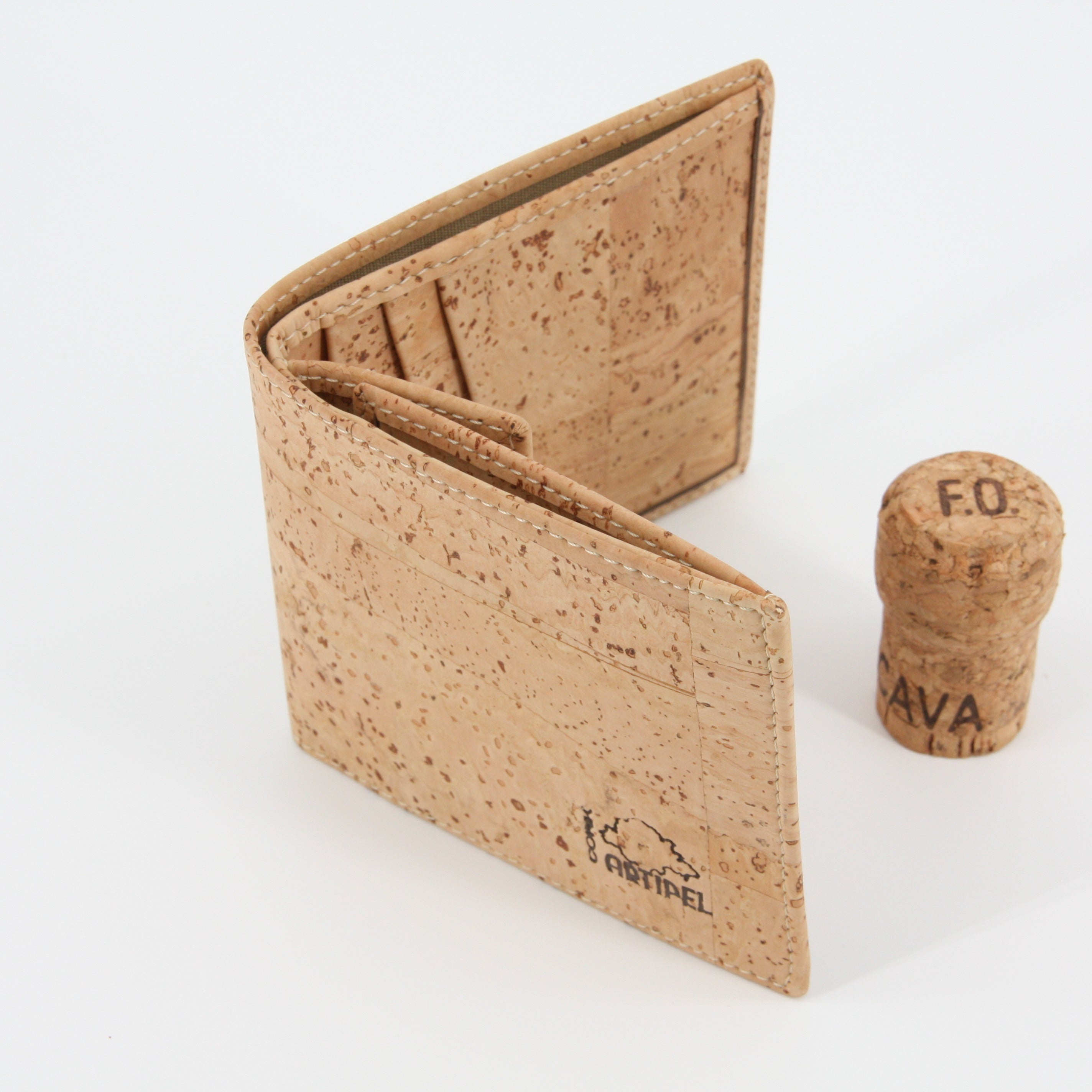 Kork Mini Geldbörse * Ideal für Hosentasche * 2 Farben * Vegan * Unisex * Männer und Frauen Portemonnaie * handmade in Portugal * Marke Artipel