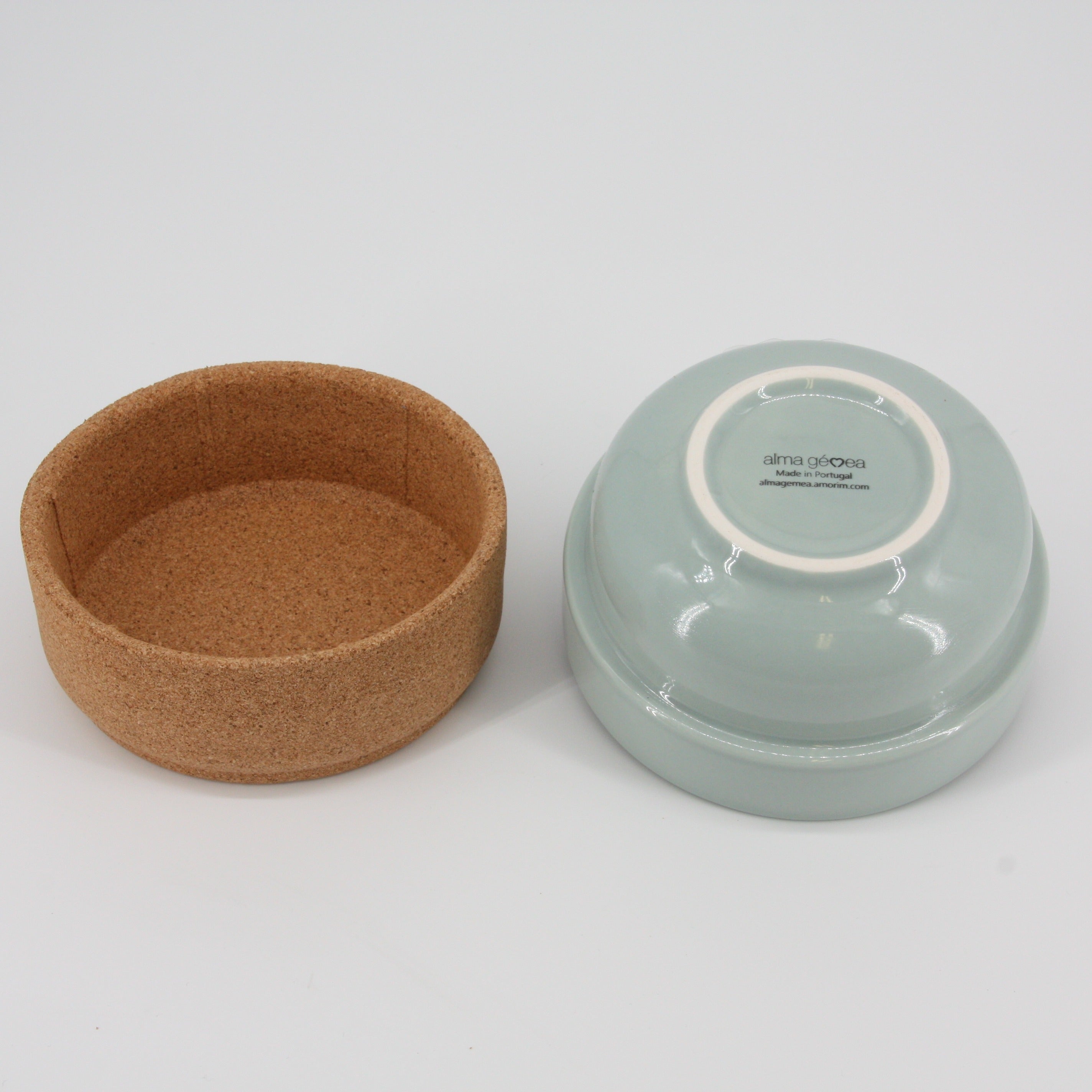 verKORKst Premium Müsli Schale * hellgrün * Keramik und Kork * vielfach prämiert * Designer Müsli Bowl * made in Portugal