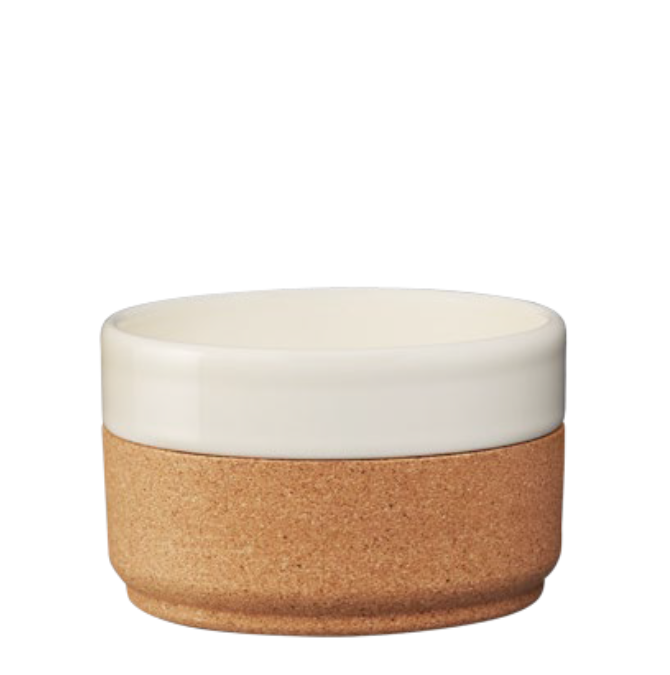 verKORKst Premium Müsli Schale * perlweiß * Keramik und Kork * vielfach prämiert * Designer Müsli Bowl * made in Portugal