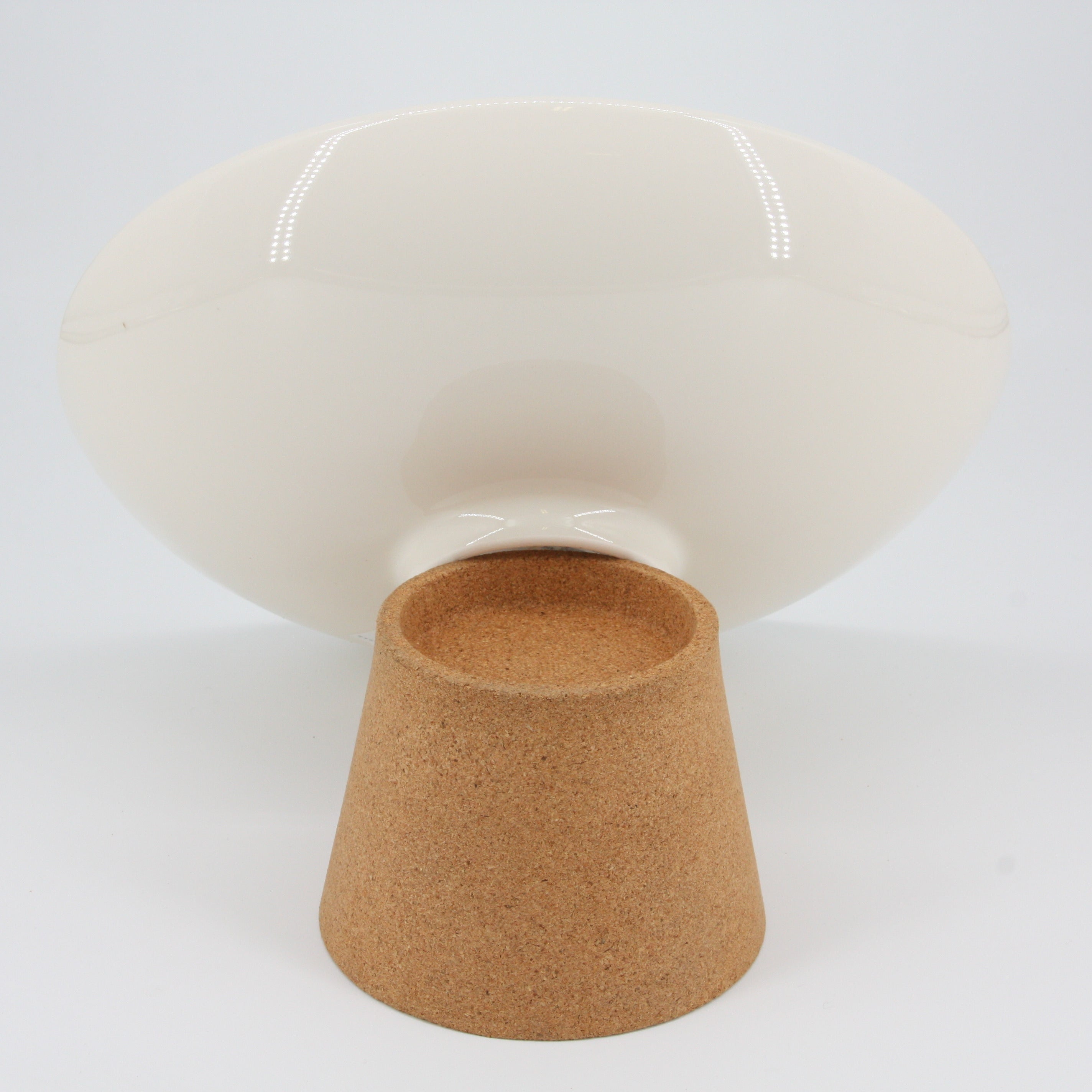 verKORKst Premium Obstschale * perlweiß * Keramik und Kork * vielfach prämiert * Designer Dekoschale * made in Portugal