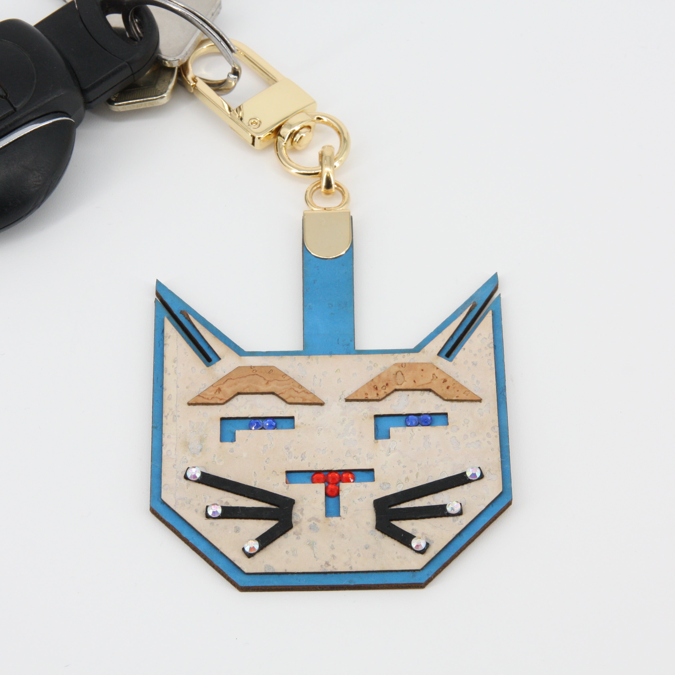 Kork Schlüsselanhänger * Anhänger für Taschen * Katze * Geschenk für Frauen * handmade in Portugal * Marke Artipel