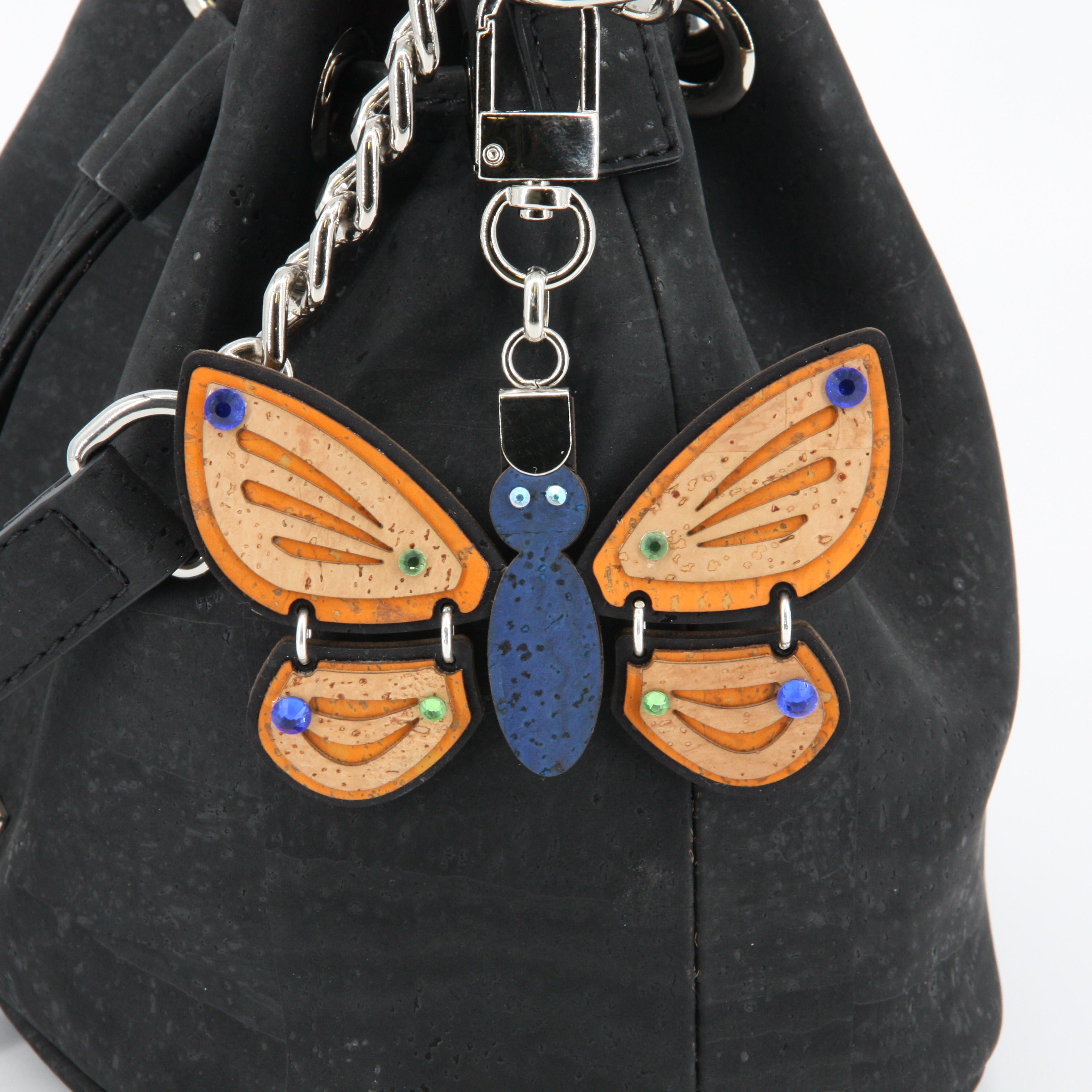 Kork Schlüsselanhänger * Anhänger für Taschen * Schmetterling * Geschenk für Frauen * handmade in Portugal * Marke Artipel