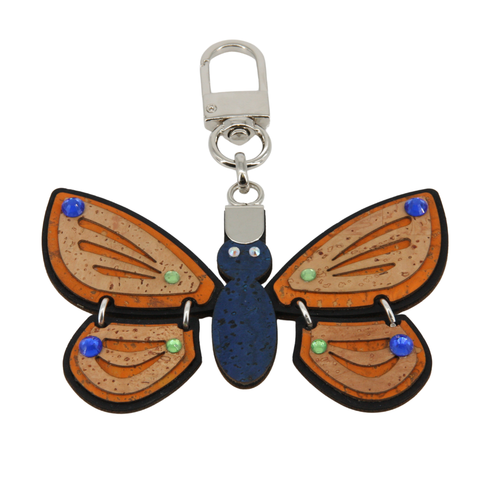 Kork Schlüsselanhänger * Anhänger für Taschen * Schmetterling * Geschenk für Frauen * handmade in Portugal * Marke Artipel