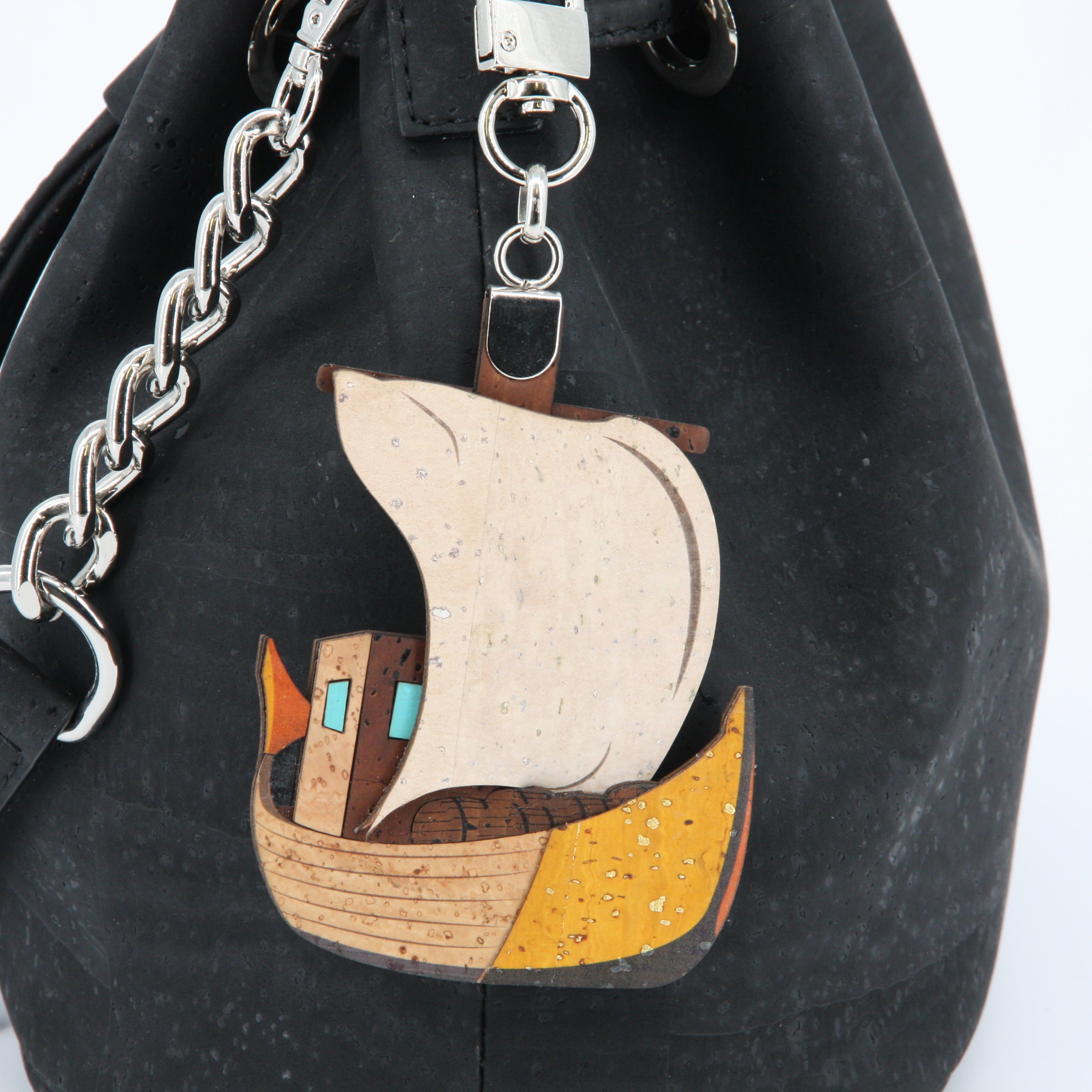 Kork Schlüsselanhänger * Anhänger für Taschen * Segelboot * Geschenk für Frauen * handmade in Portugal * Marke Artipel