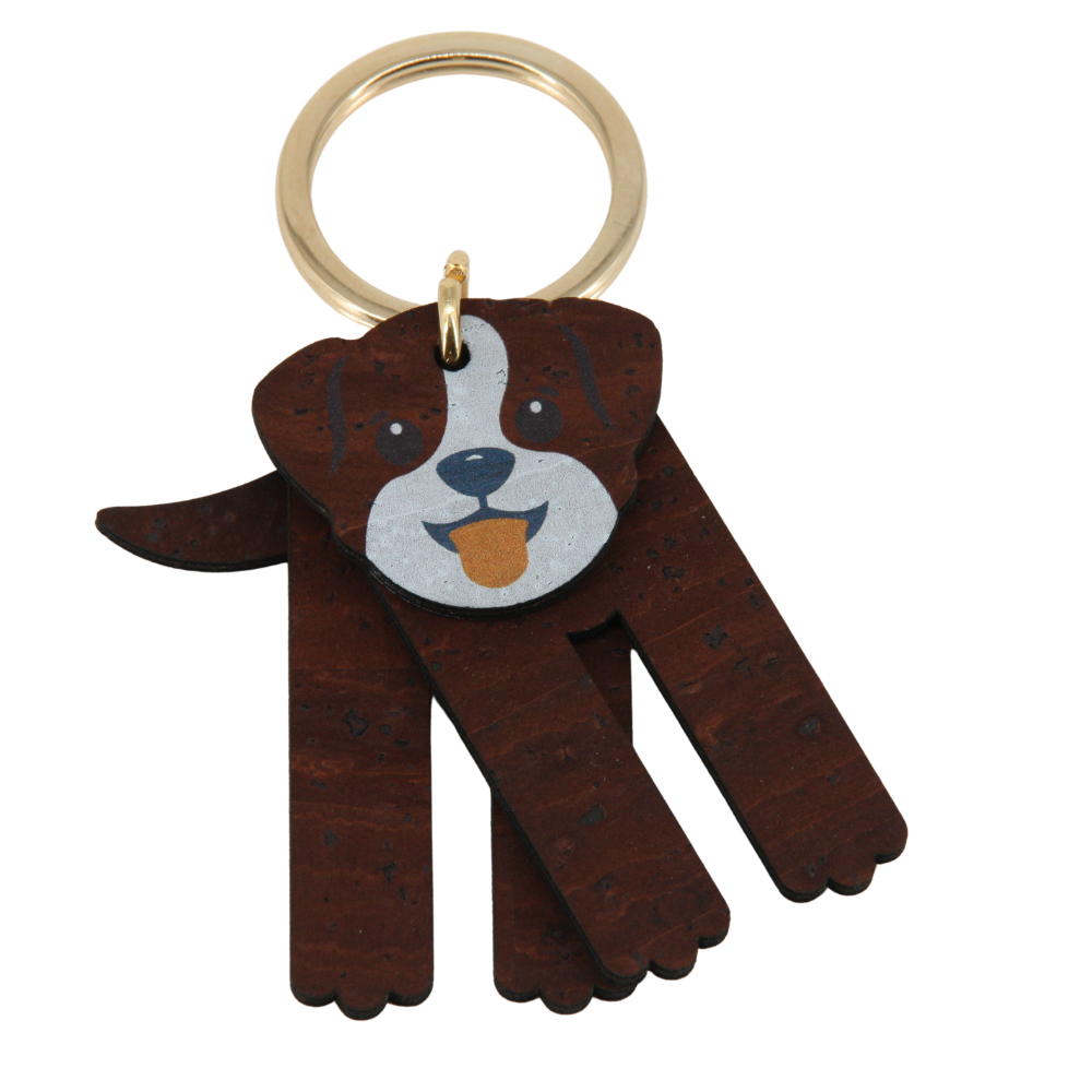 Kork Schlüsselanhänger * Anhänger für Taschen * Motiv Hund * verschiedene Farben * Geschenk für Frauen * handmade in Portugal * Marke Artipel
