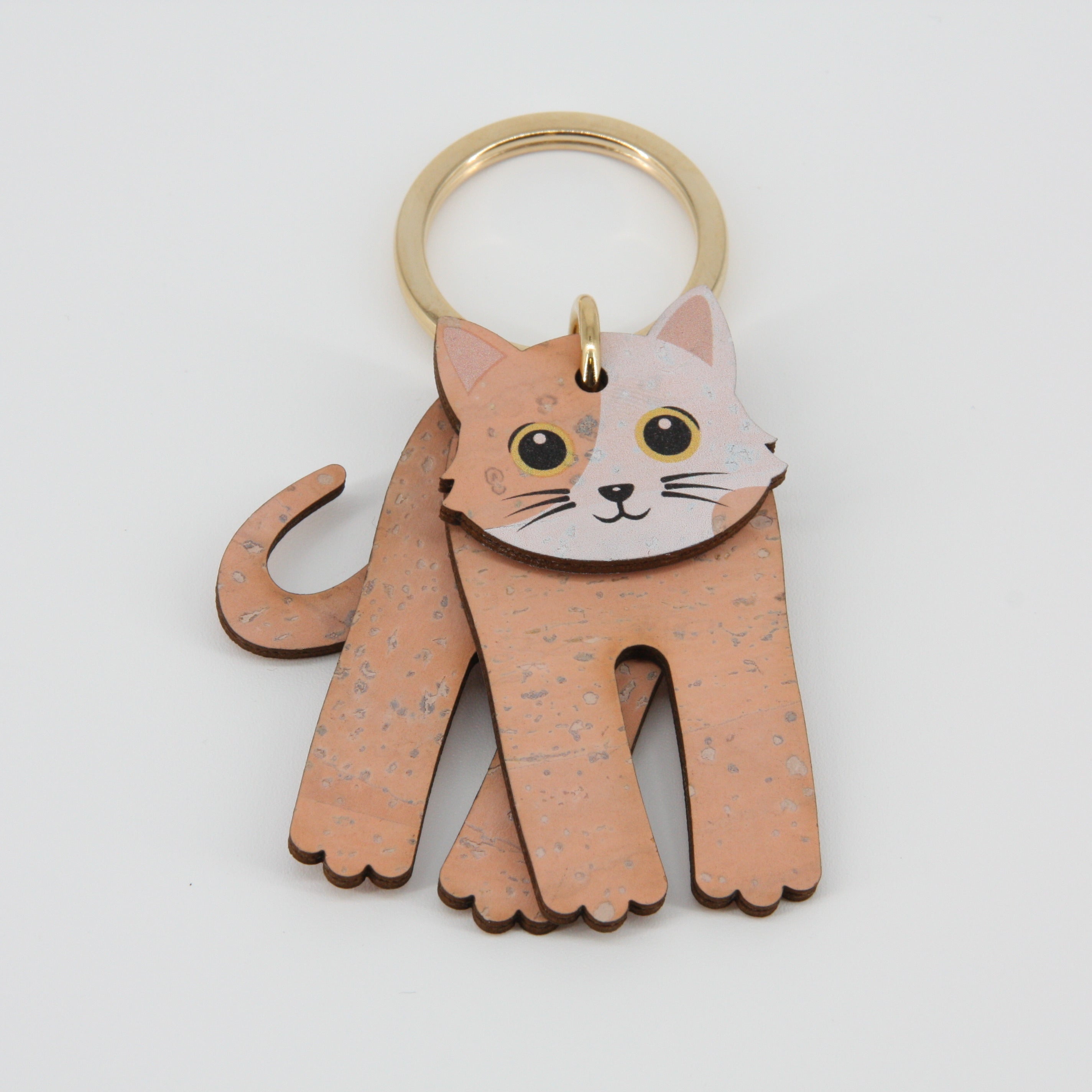 Kork Schlüsselanhänger * Anhänger für Taschen * Motiv Katze * verschiedene Farben * Geschenk für Frauen * handmade in Portugal * Marke Artipel