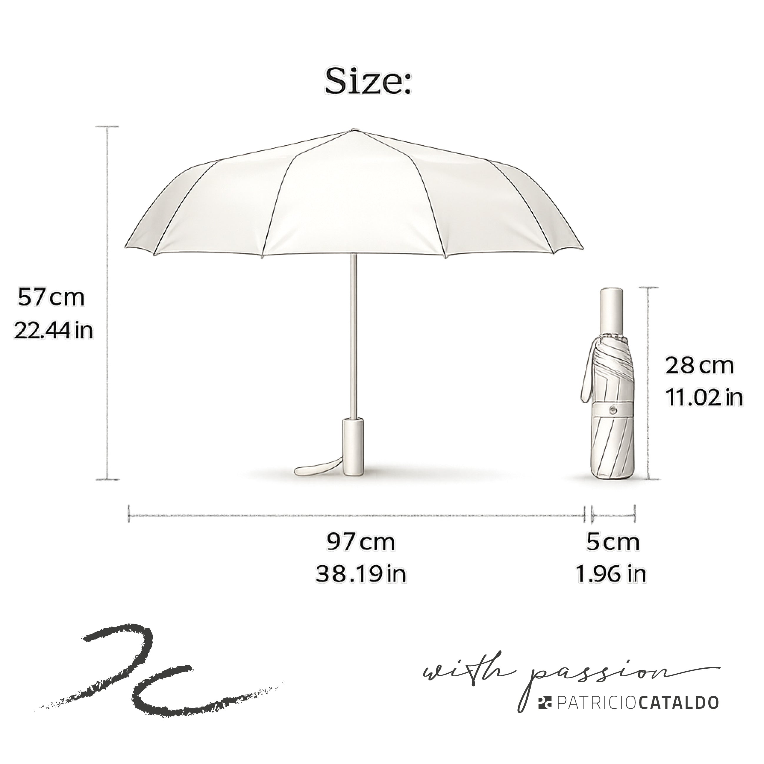 Cork umbrella * vegan * umbrella for men and women * wooden handle * made in Portugal