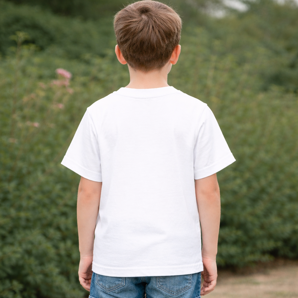 Kinder T-Shirt * Print Vorderseite Erdmännchen * weiß * T-Shirt * regarts.de * 100% Baumwolle