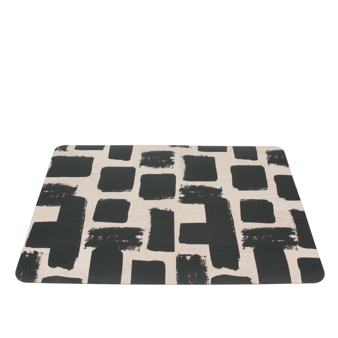 verKORKst Premium Kork Tischset * Farbe black & white * Farbe gebrannt * Premium Qualität * hitzebeständig * abwaschbar * antiseptisch * made in Portugal