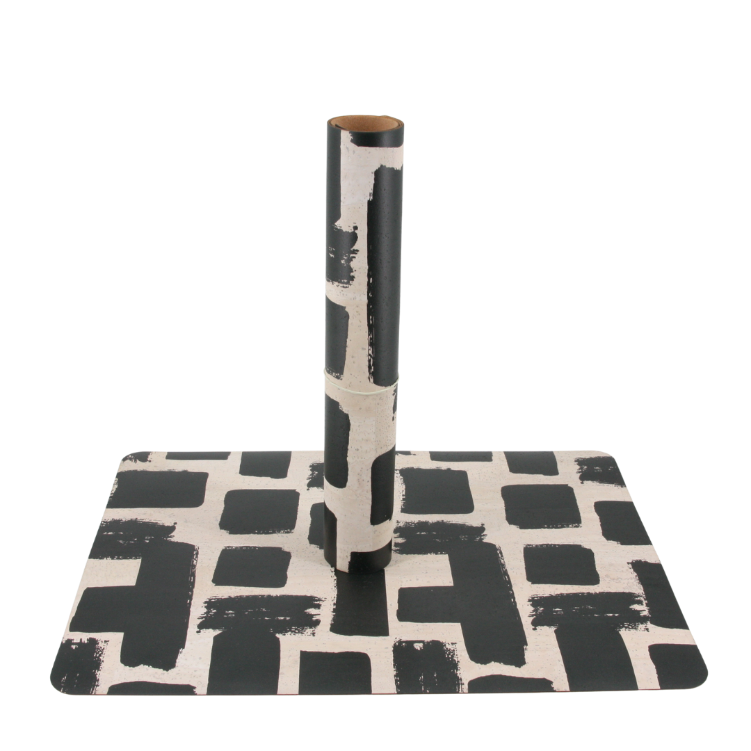 verKORKst Premium Kork Tischset * Farbe black & white * Farbe gebrannt * Premium Qualität * hitzebeständig * abwaschbar * antiseptisch * made in Portugal