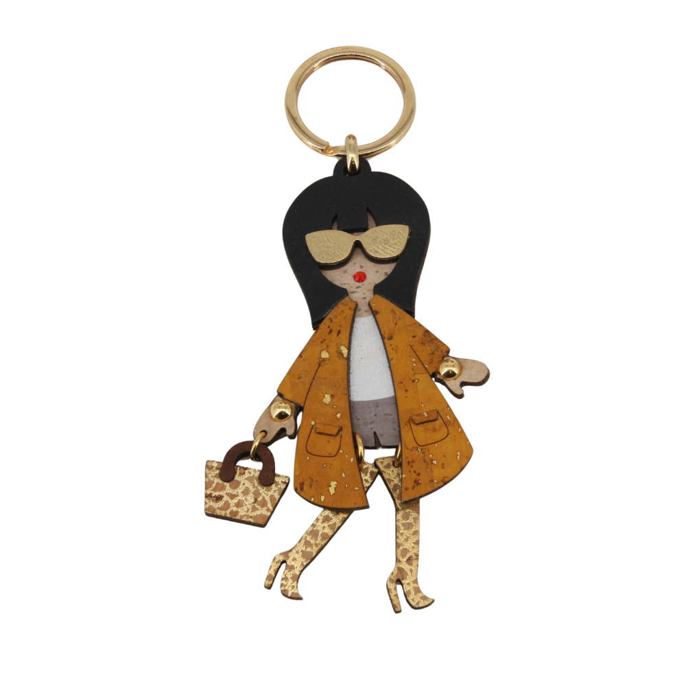 Kork Schlüsselanhänger * Anhänger für Taschen * peppige Figur * Taschenanhänger * Geschenk für Frauen * handmade in Portugal * Marke Artipel
