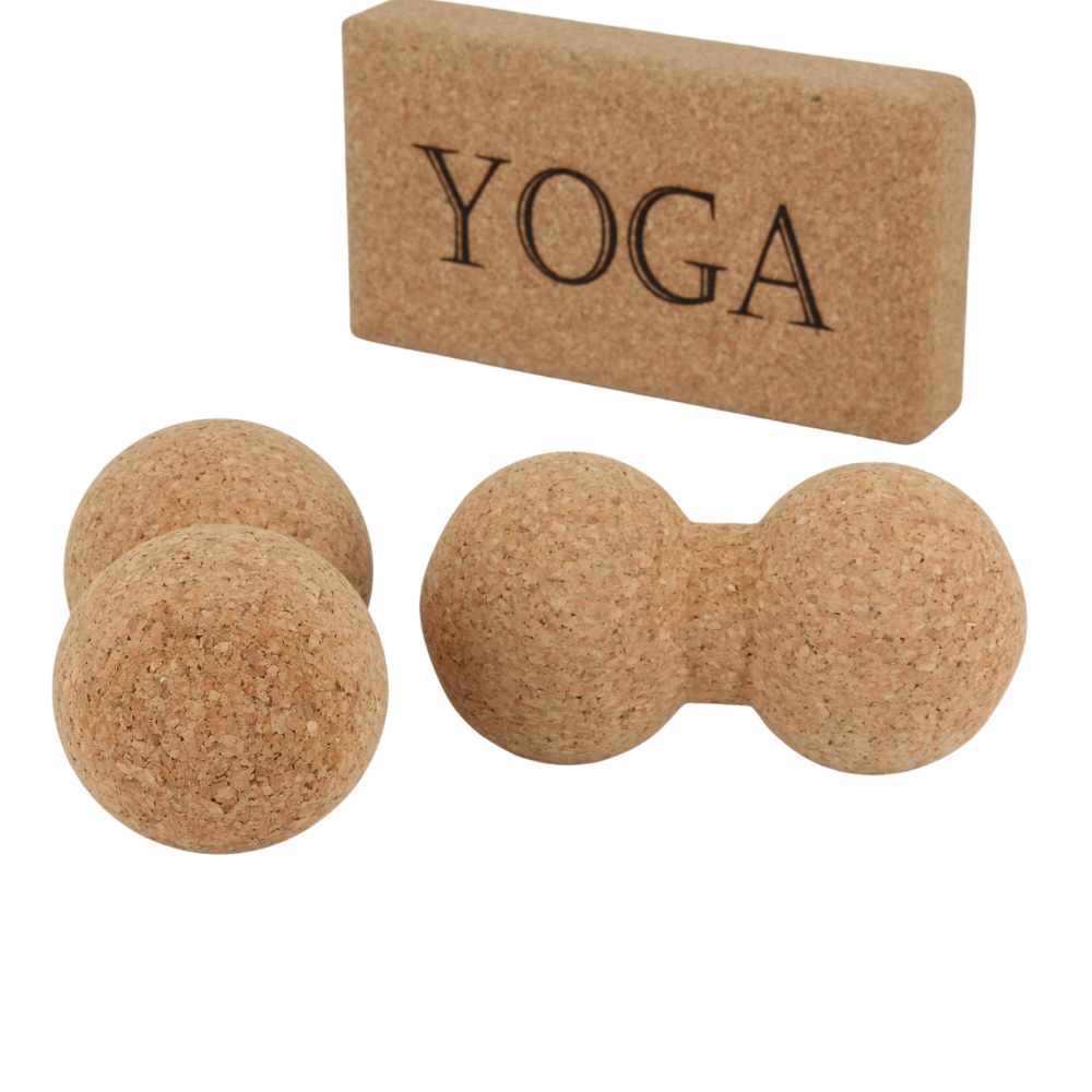Yoga Erdnuss aus Kork * Kork Massage Peanut * Faszien-Kugel * vegan * umweltfreundlich * antiseptisch * Premium Qualität * hergestellt in Portugal
