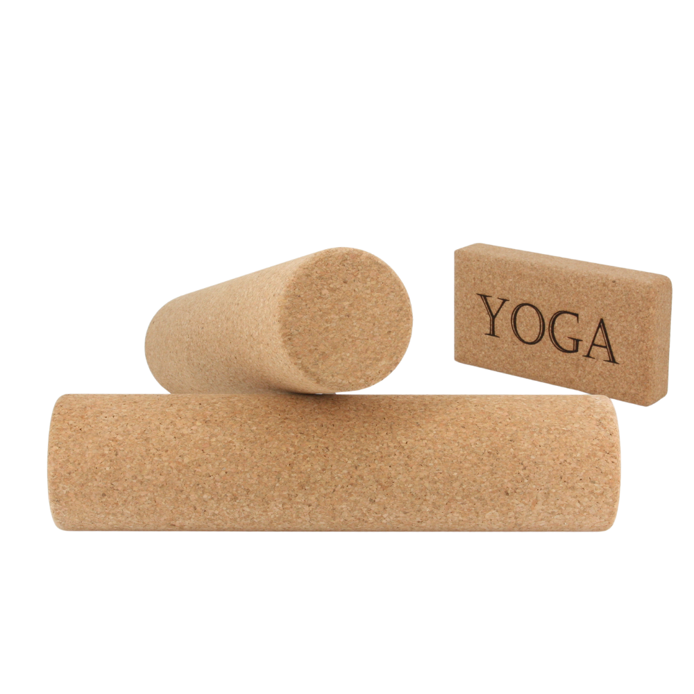 Yoga Massage-Rolle aus Kork * Kork Fitness-Zylinder * Faszien-Rolle * vegan * umweltfreundlich * antiseptisch * Premium Qualität * hergestellt in Portugal