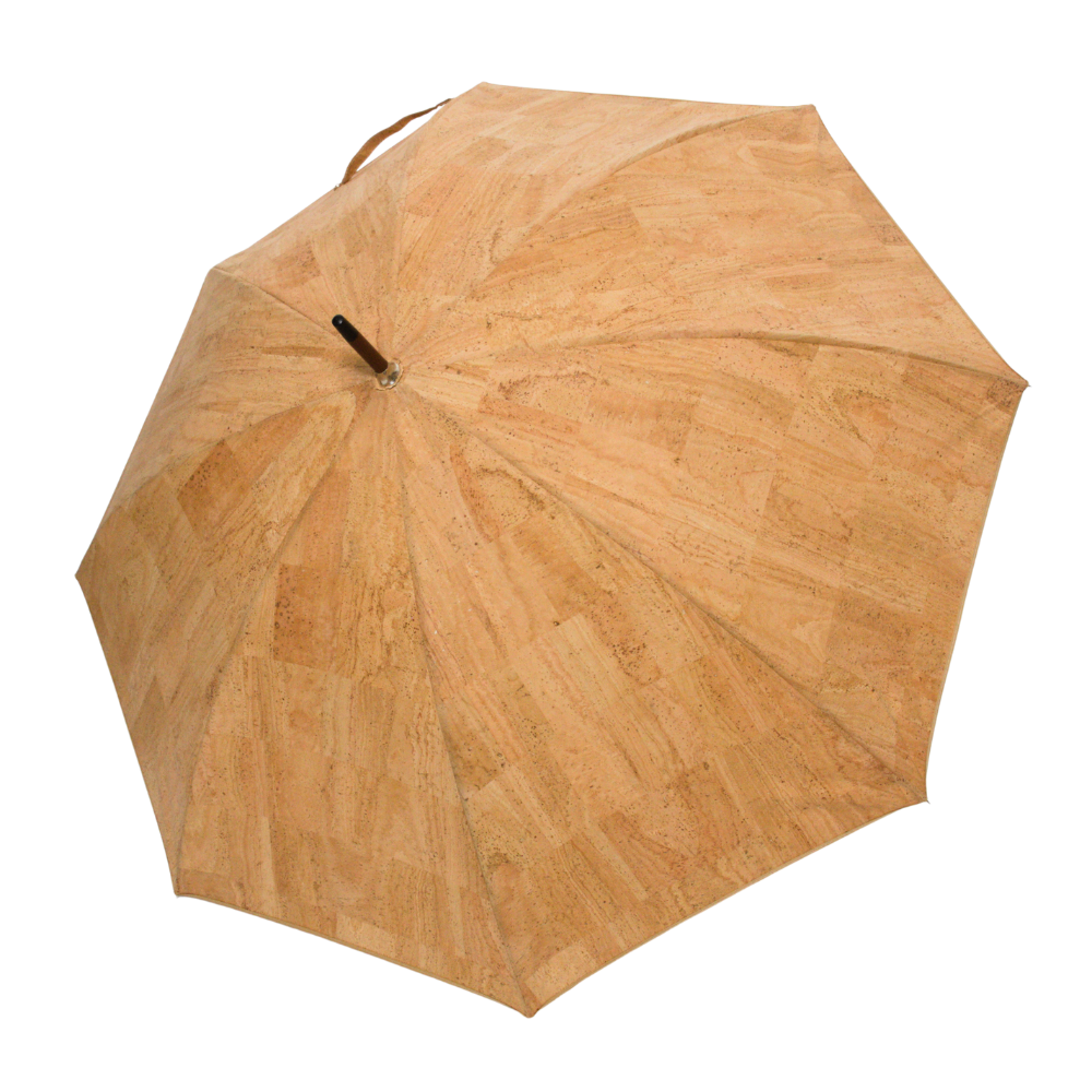 Kork Regenschirm * vegan * Regenschirm für Damen und Herren * Holzgriff * hergestellt in Portugal