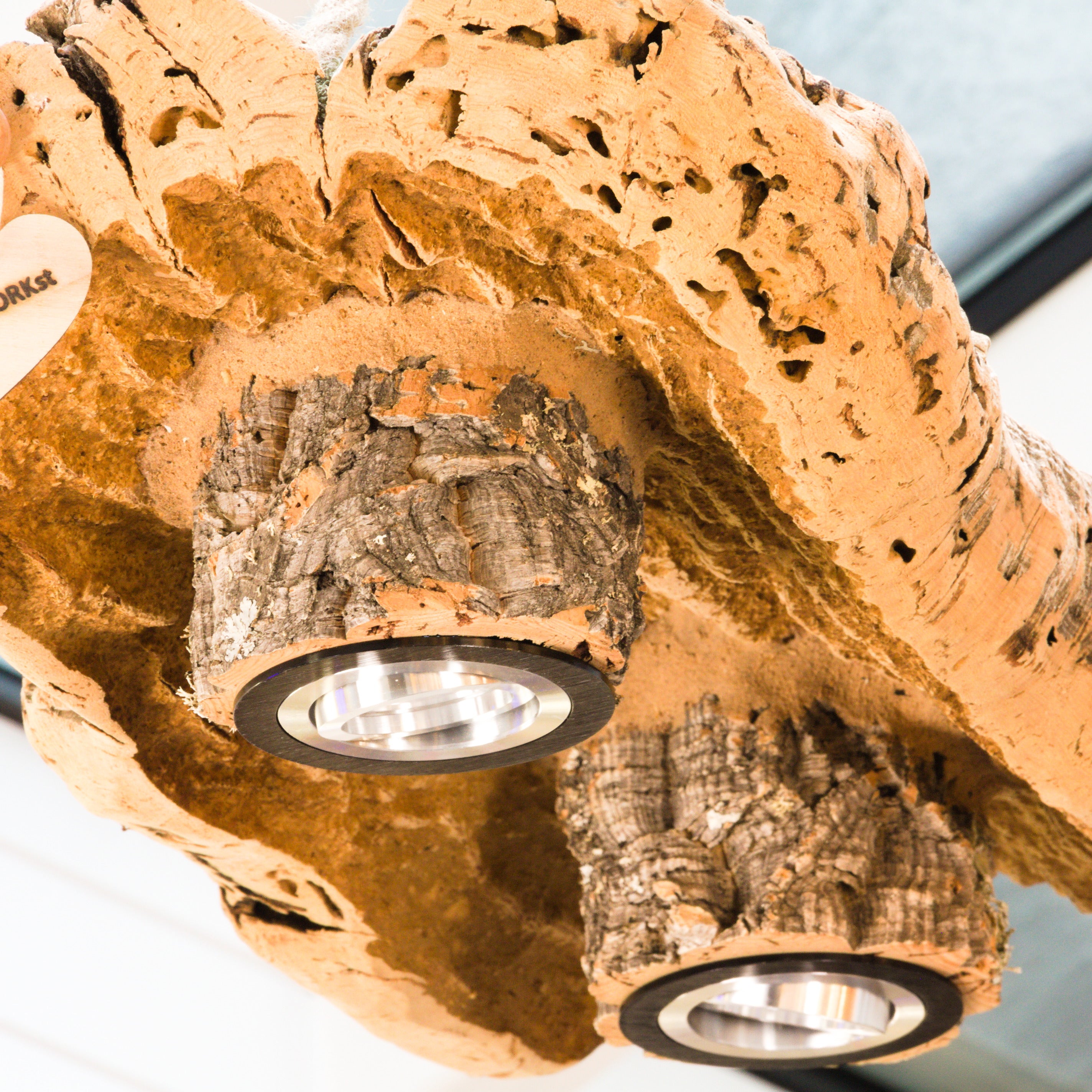 verKORKst Premium Hängelampe aus Korkrinde * verschiedene Modelle und Größen * Vintage Deckenleuchte * Exklusive Hängelampe