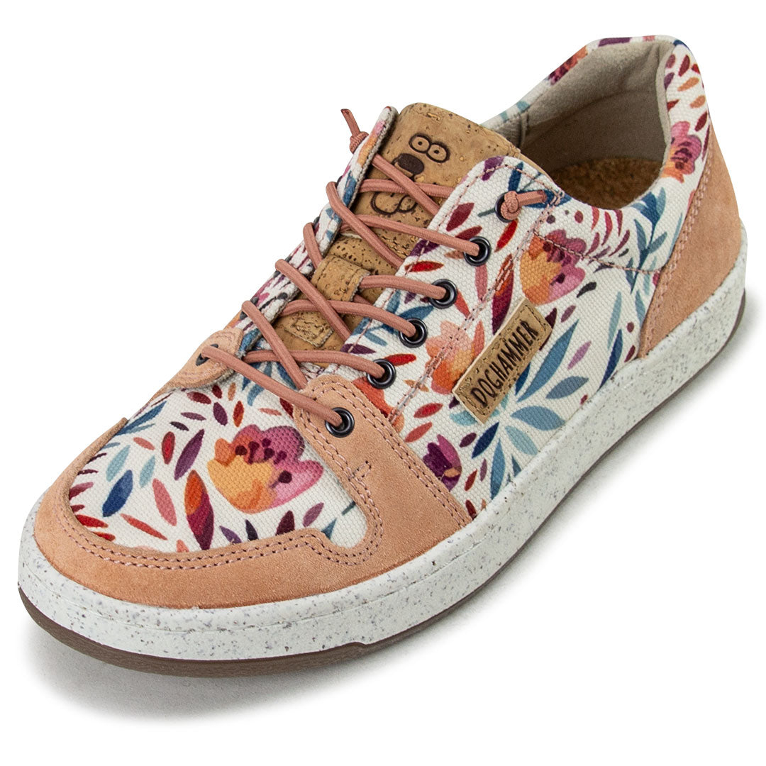 Kork Sneaker * Textile Commuter flower * Freizeitschuh aus Kork von Doghammer Rosenheim * nachhaltiger Frauenschuh * handmade in Portugal