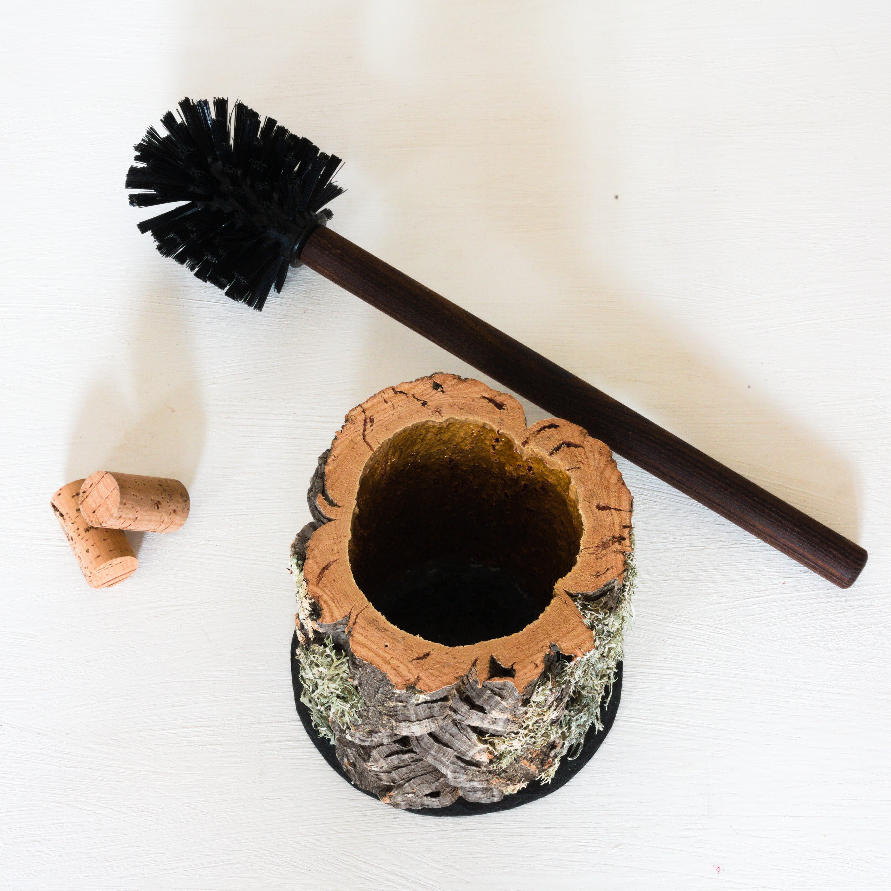 verKORKst Premium Toilettenbürstenhalter aus Korkrinde * Vintage Klobürstenhalter * Toilettenbürste * Klobürste als Badezimmer-Accessoire * handmade in Germany