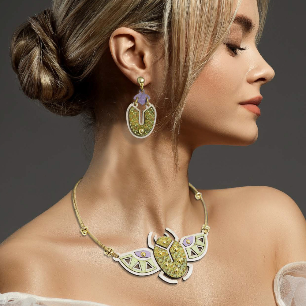 Handgefertigter Schmuck aus Kork in höchster Vollendung