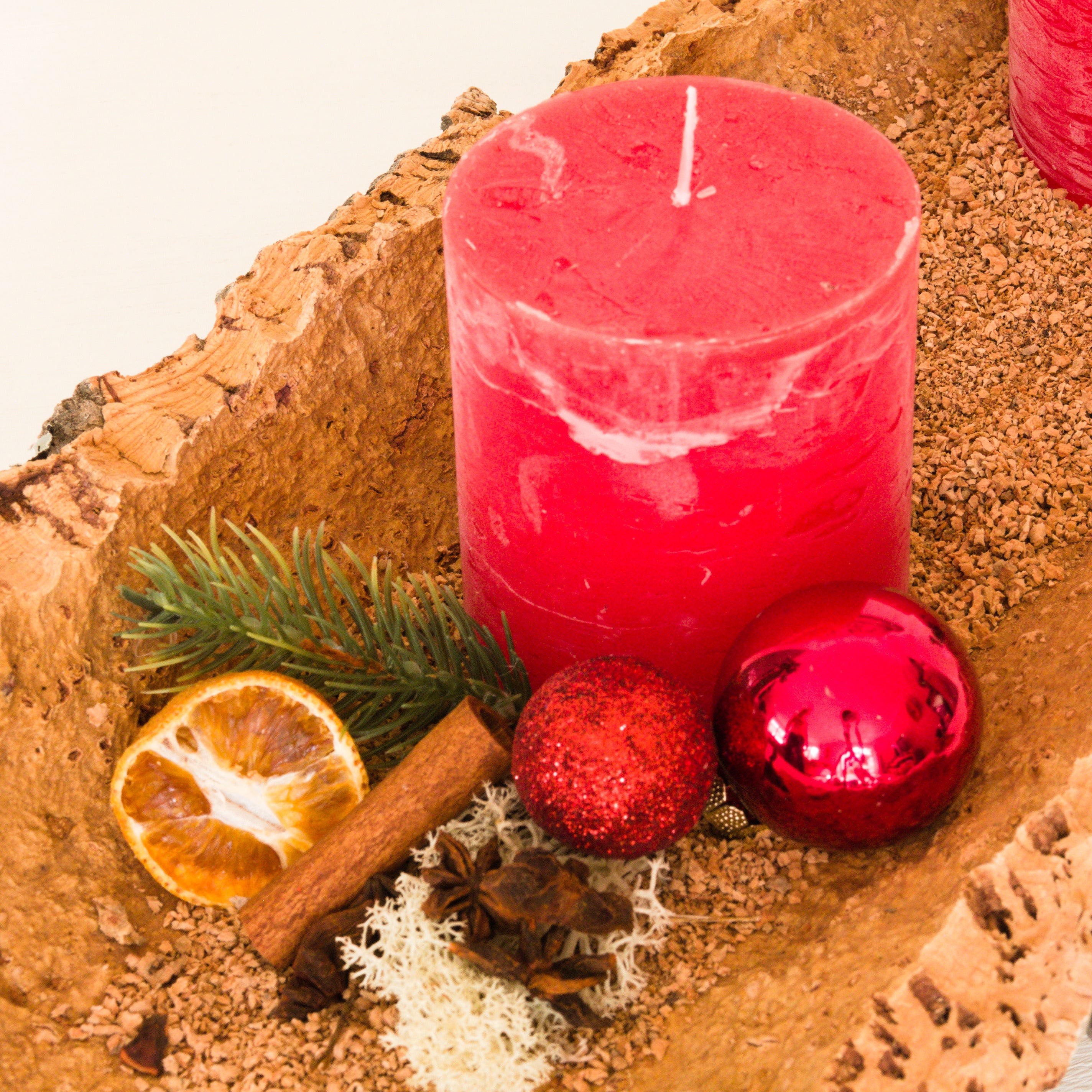 verKORKst Premium Adventsgesteck und Obstschale aus Kork * verschiedene Größen * Adventskranz * Weihnachtsdeko * Weihnachtsschale * Korkschale für Obst, Brot, Lebensmittel