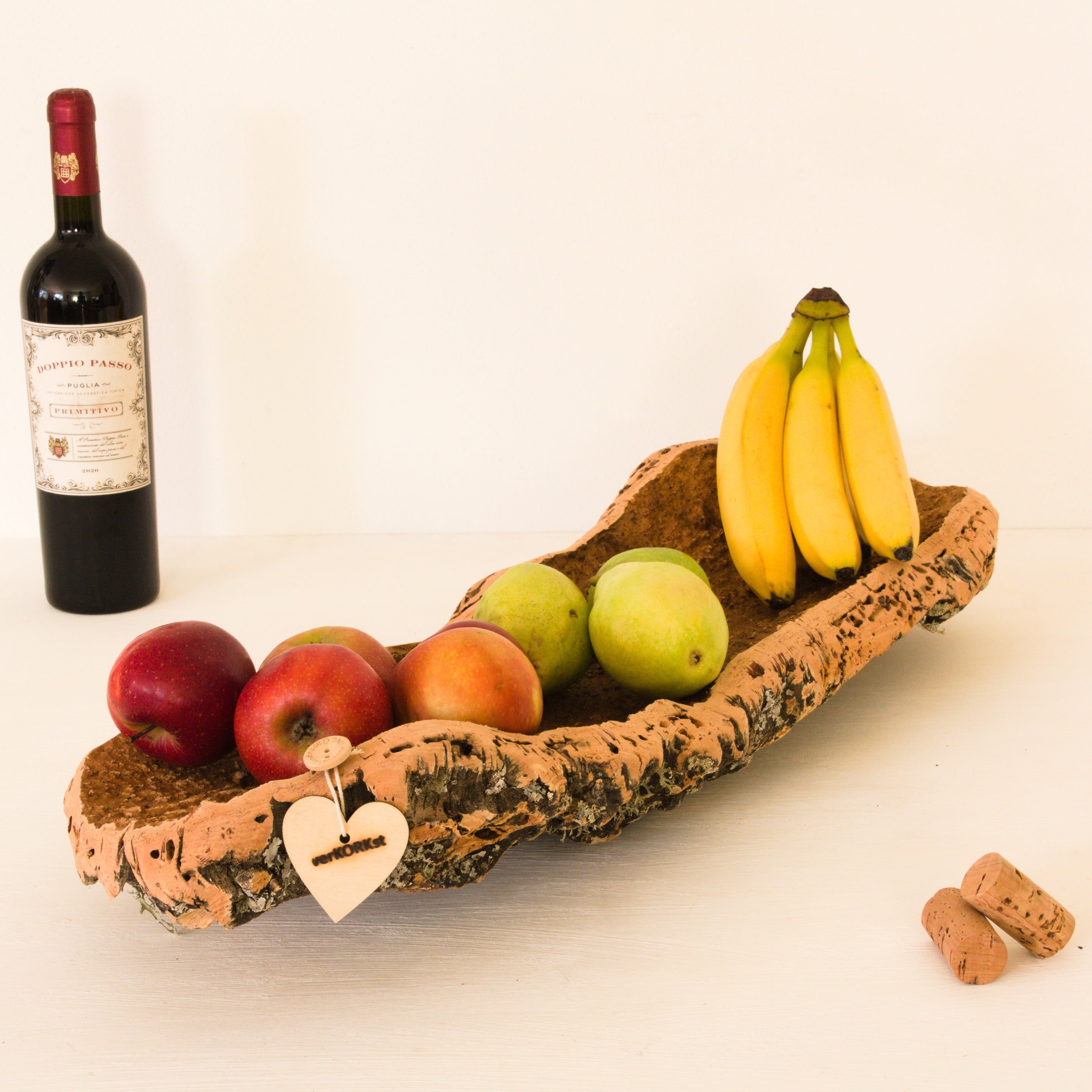 verKORKst Premium Adventsgesteck und Obstschale aus Kork * verschiedene Größen * Adventskranz * Weihnachtsdeko * Weihnachtsschale * Korkschale für Obst, Brot, Lebensmittel