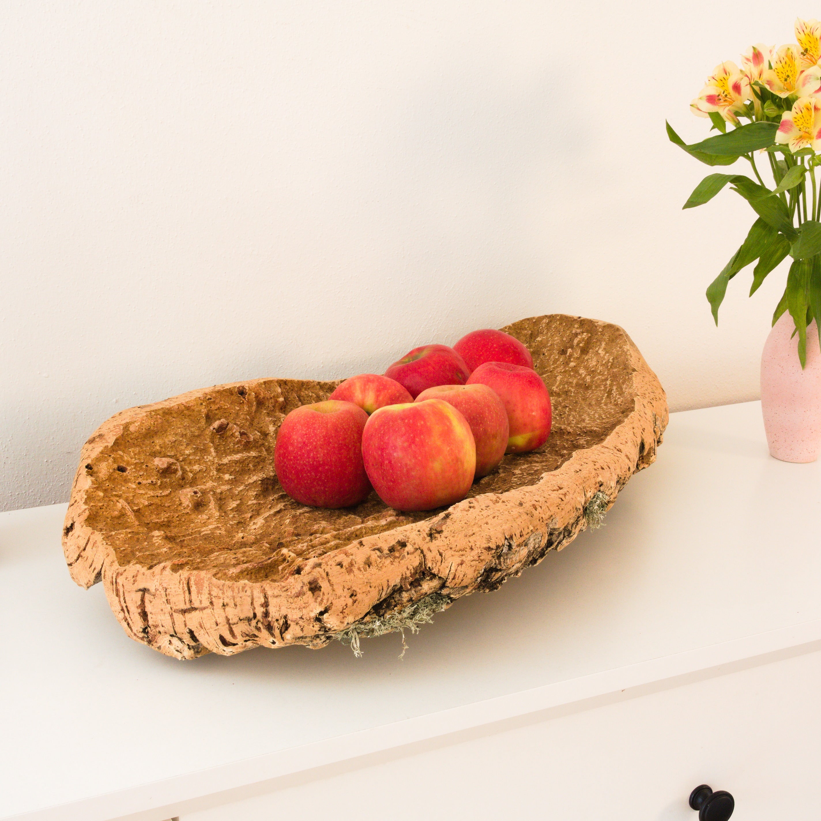 verKORKst premium fruit bowl made of cork bark * bread basket fruit basket decorative kitchen * rustic decoration * high-quality cork bowl