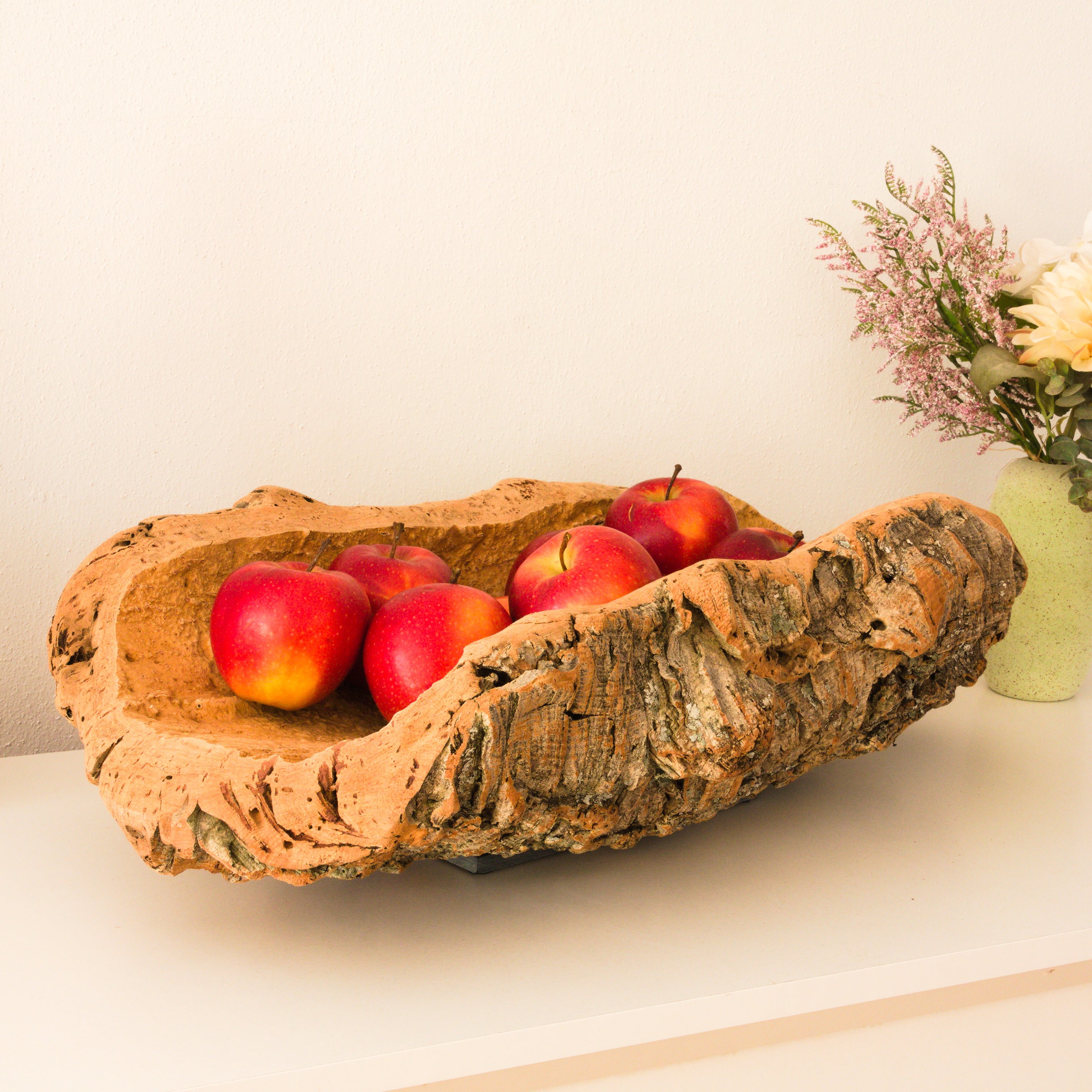 verKORKst Premium Obstschale aus Korkrinde * Brotkorb Obstkorb Deko Küche * rustikale Dekoration * hochwertige Korkschale