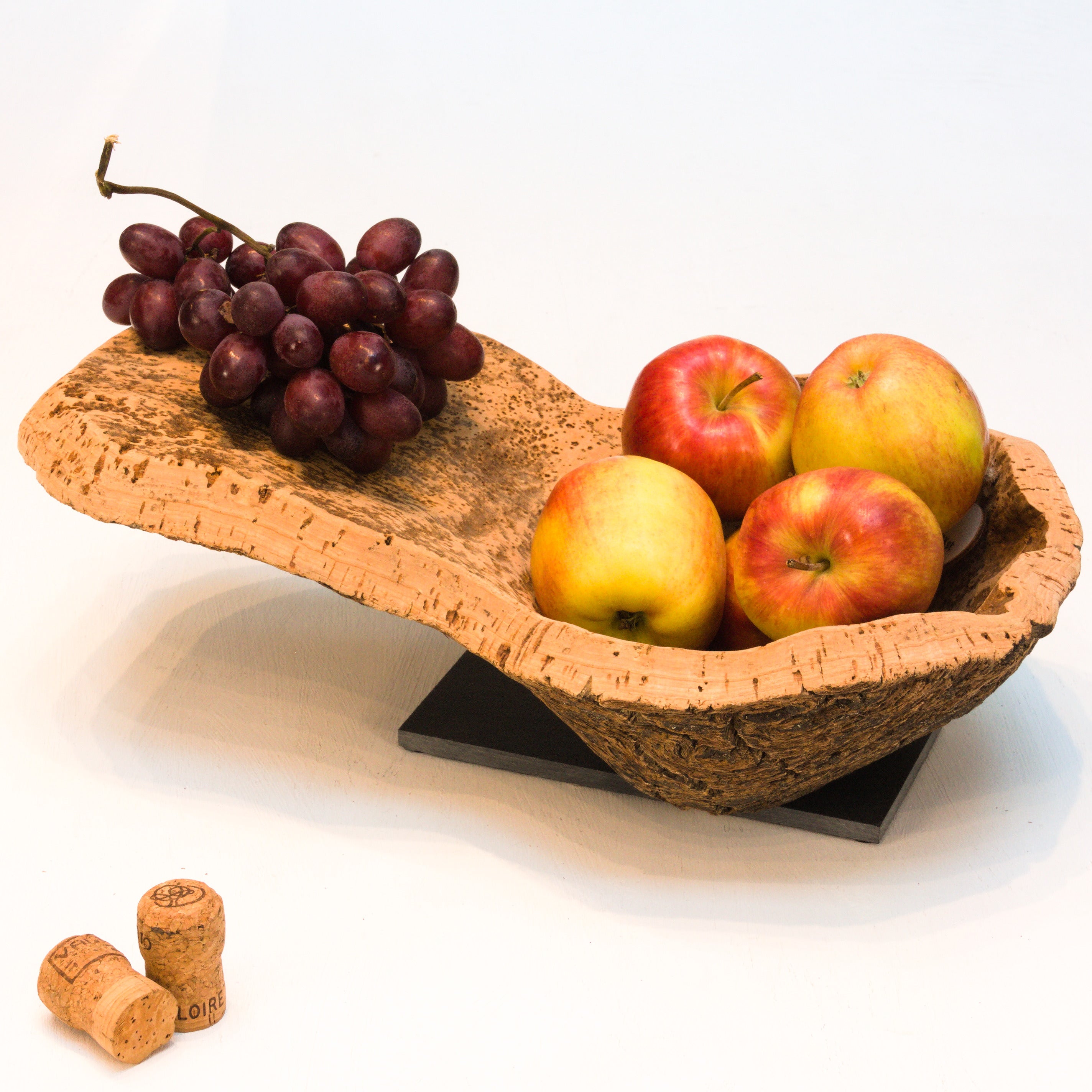 verKORKst premium fruit bowl made of cork bark * bread basket fruit basket decorative kitchen * rustic decoration * high-quality cork bowl