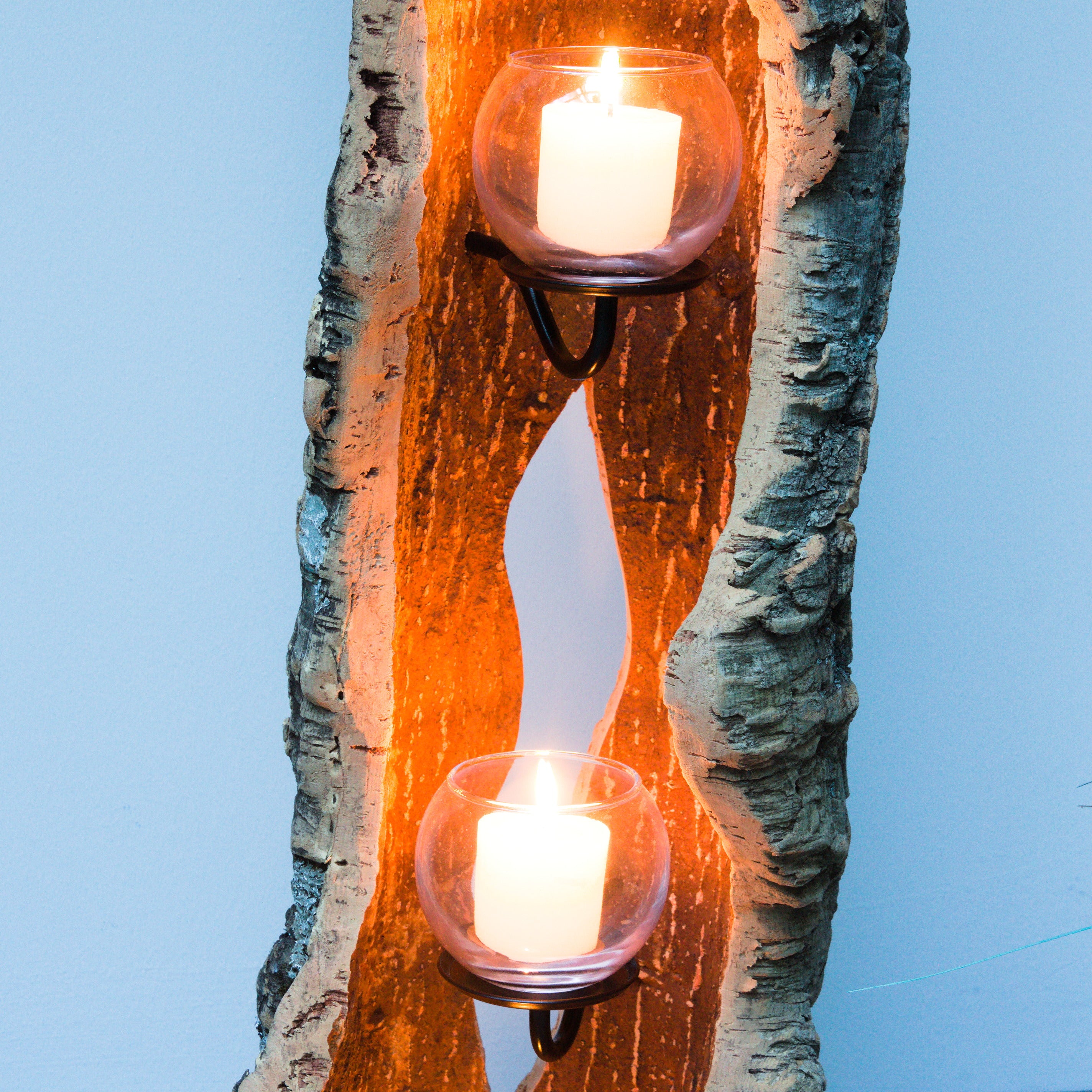 verKORKst Premium Windlicht aus Kork * Teelichthalter Kerzenhalter * rustikale Dekoration * hochwertige Deko Küche Wohnzimmer Terrasse