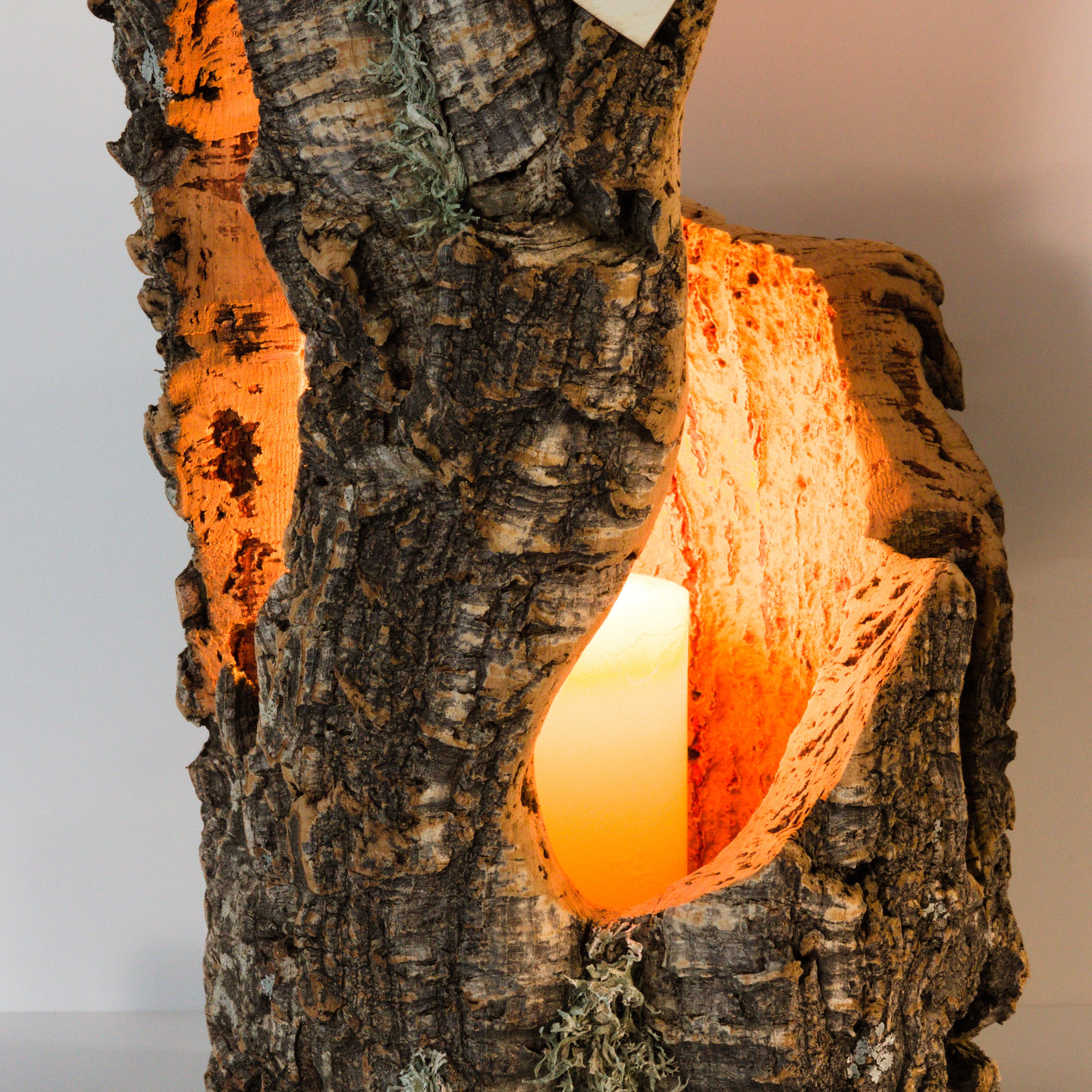 Lanterna premium VERKORKst con ritaglio di cuore in sughero * portacandele * decorazione rustica * candele di presentazione