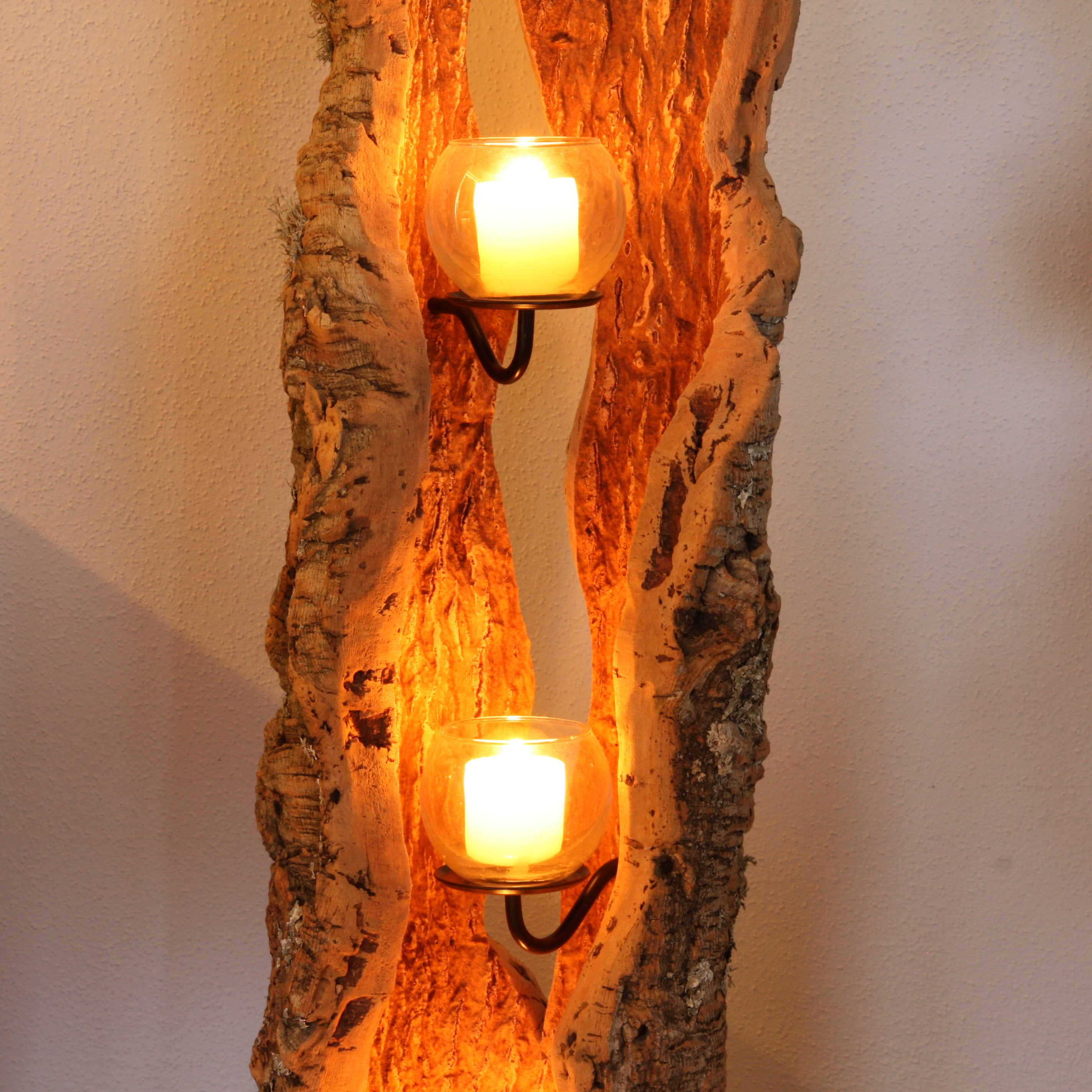 verKORKst Premium Windlicht aus Kork * Teelichthalter Kerzenhalter * rustikale Dekoration * hochwertige Deko Küche Wohnzimmer Terrasse