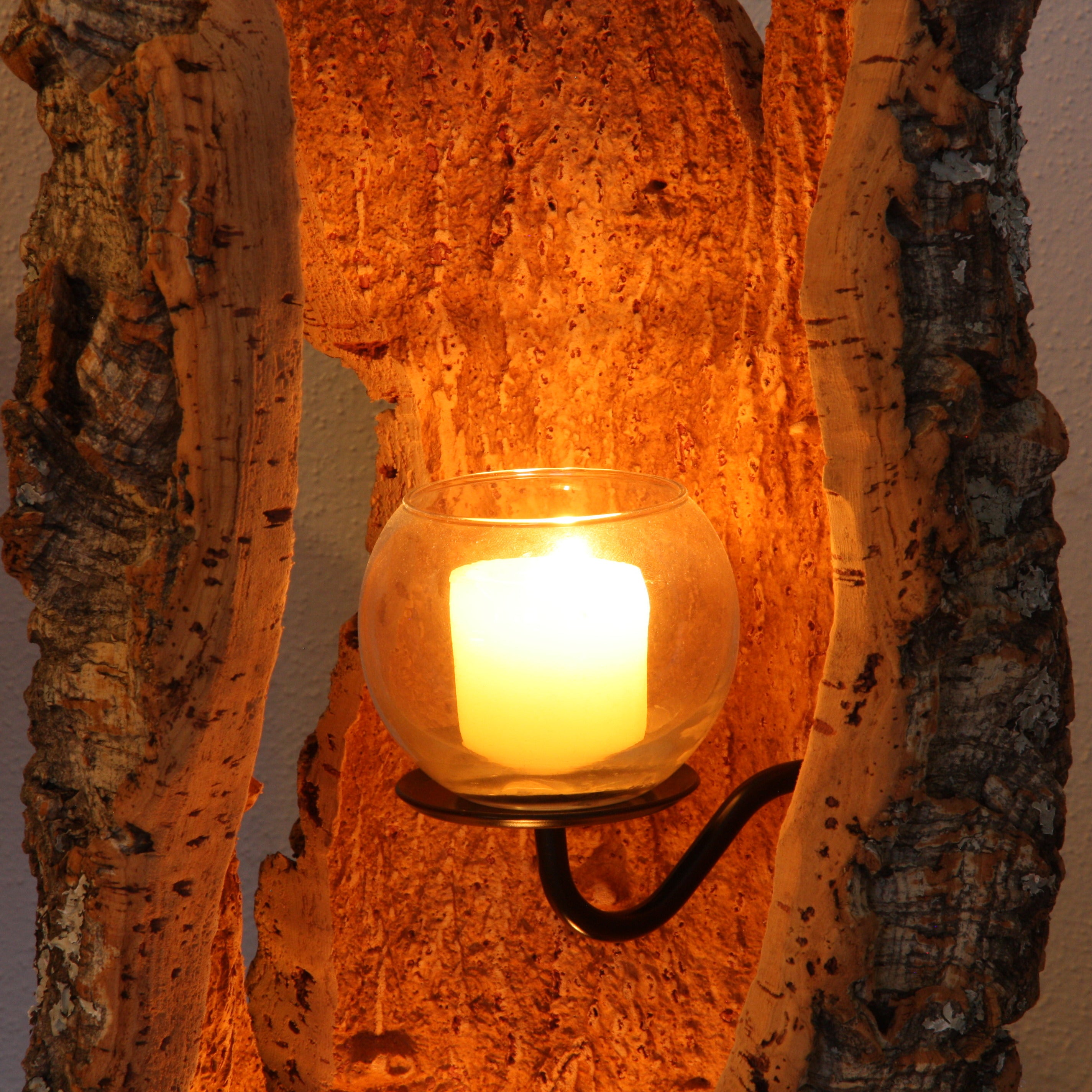 verKORKst Premium Windlicht aus Kork * Teelichthalter Kerzenhalter * rustikale Dekoration * hochwertige Deko Küche Wohnzimmer Terrasse