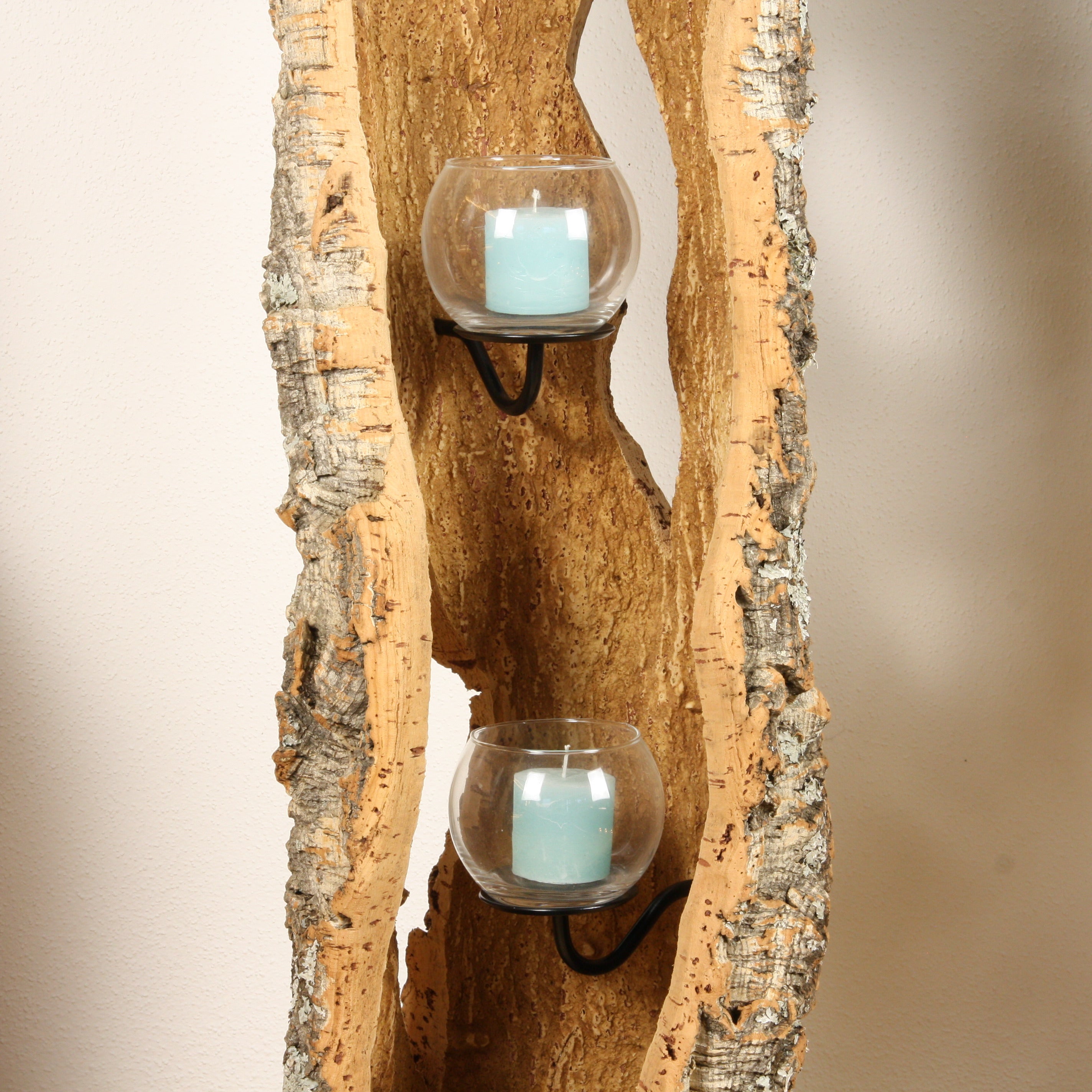 verKORKst Premium Windlicht aus Kork * Teelichthalter Kerzenhalter * rustikale Dekoration * hochwertige Deko Küche Wohnzimmer Terrasse