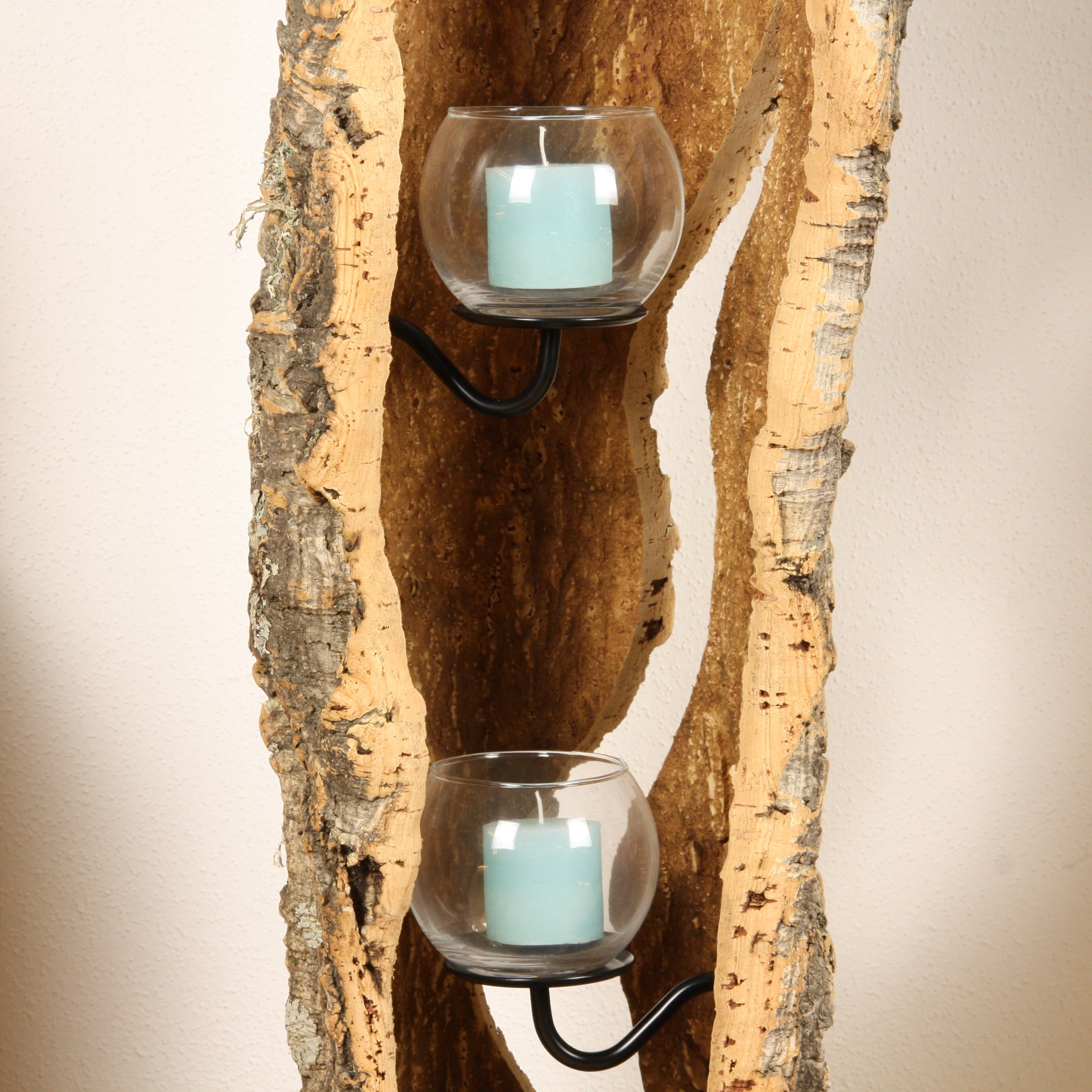 verKORKst Premium Windlicht aus Kork * Teelichthalter Kerzenhalter * rustikale Dekoration * hochwertige Deko Küche Wohnzimmer Terrasse