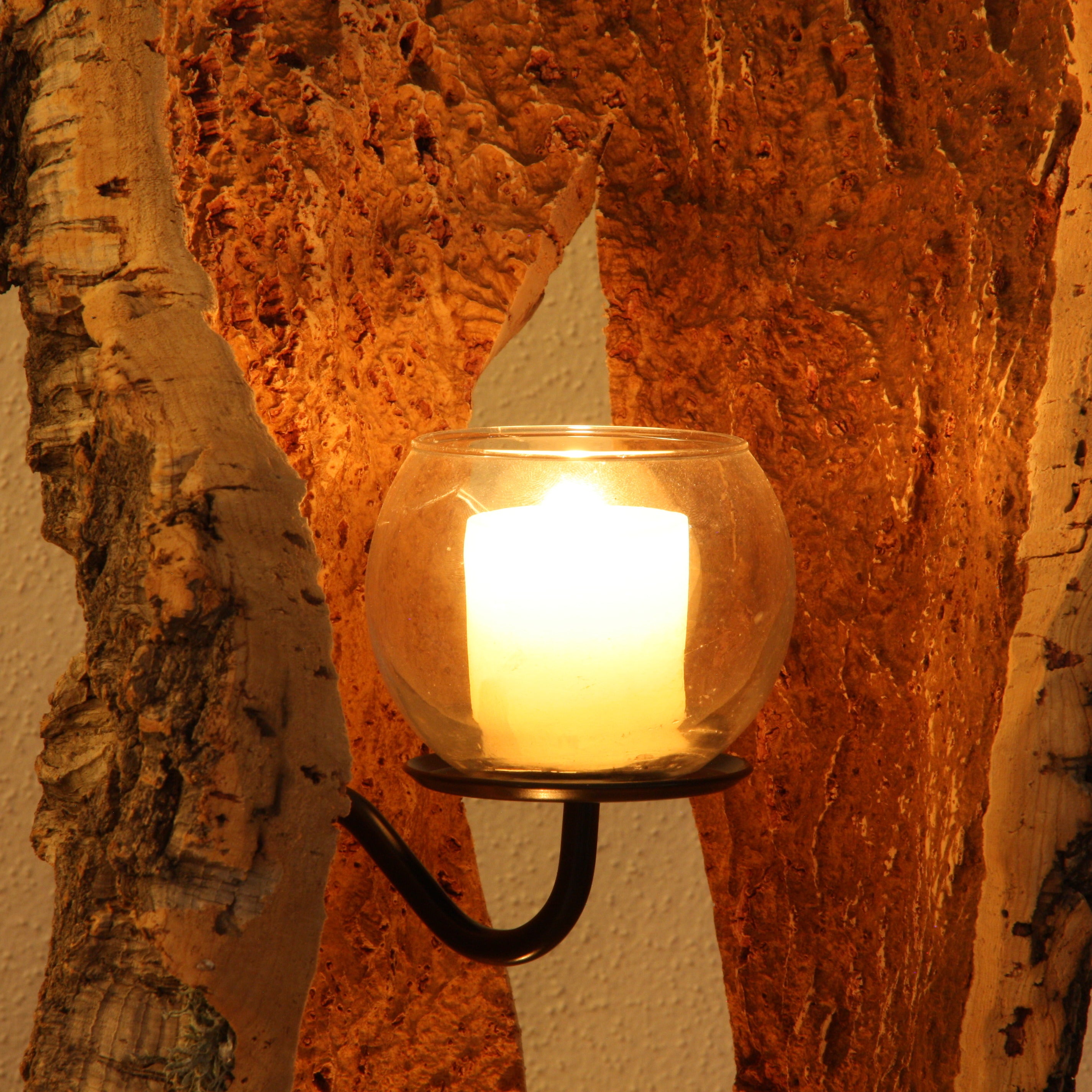 verKORKst Premium Windlicht aus Kork * Teelichthalter Kerzenhalter * rustikale Dekoration * hochwertige Deko Küche Wohnzimmer Terrasse