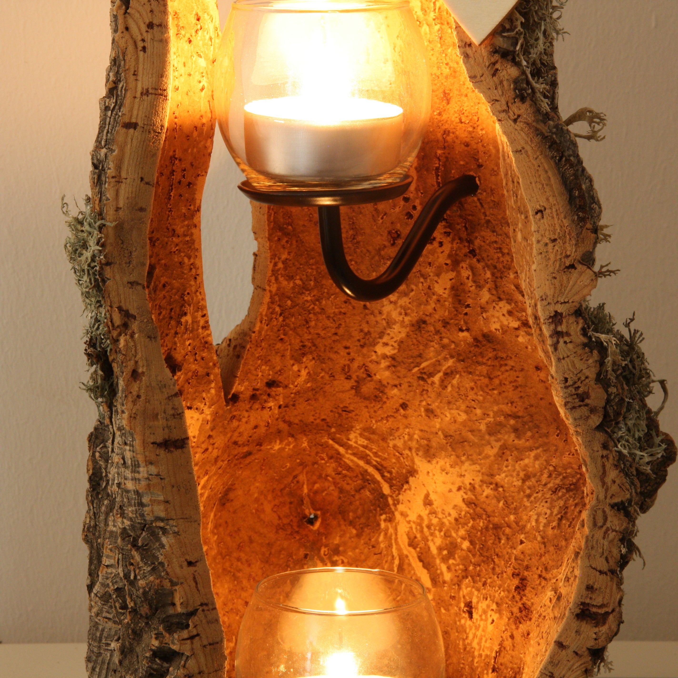 verKORKst Premium Windlicht aus Kork * Teelichthalter Kerzenhalter * rustikale Dekoration * hochwertige Deko Küche Wohnzimmer Terrasse