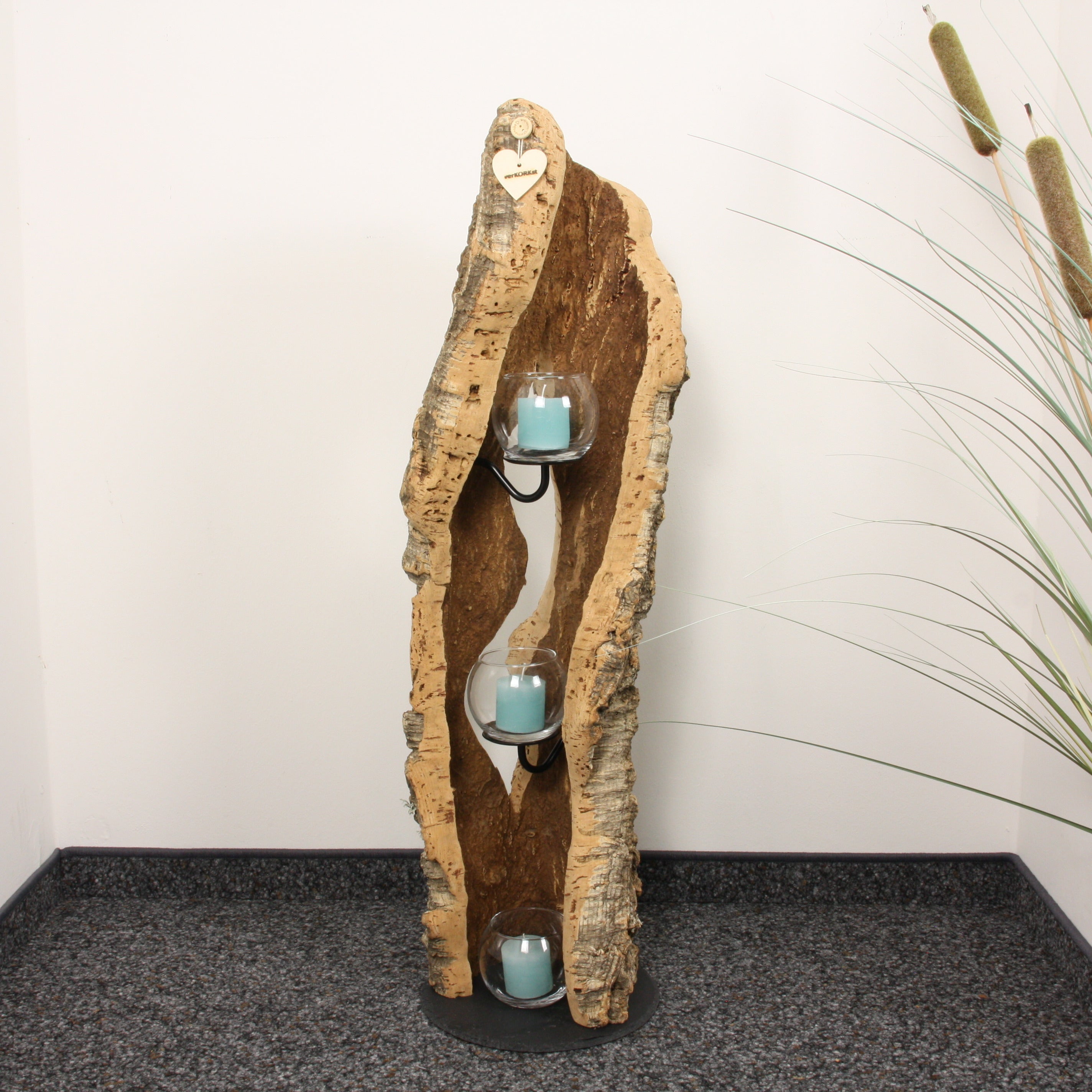 verKORKst Premium Windlicht aus Kork * Teelichthalter Kerzenhalter * rustikale Dekoration * hochwertige Deko Küche Wohnzimmer Terrasse