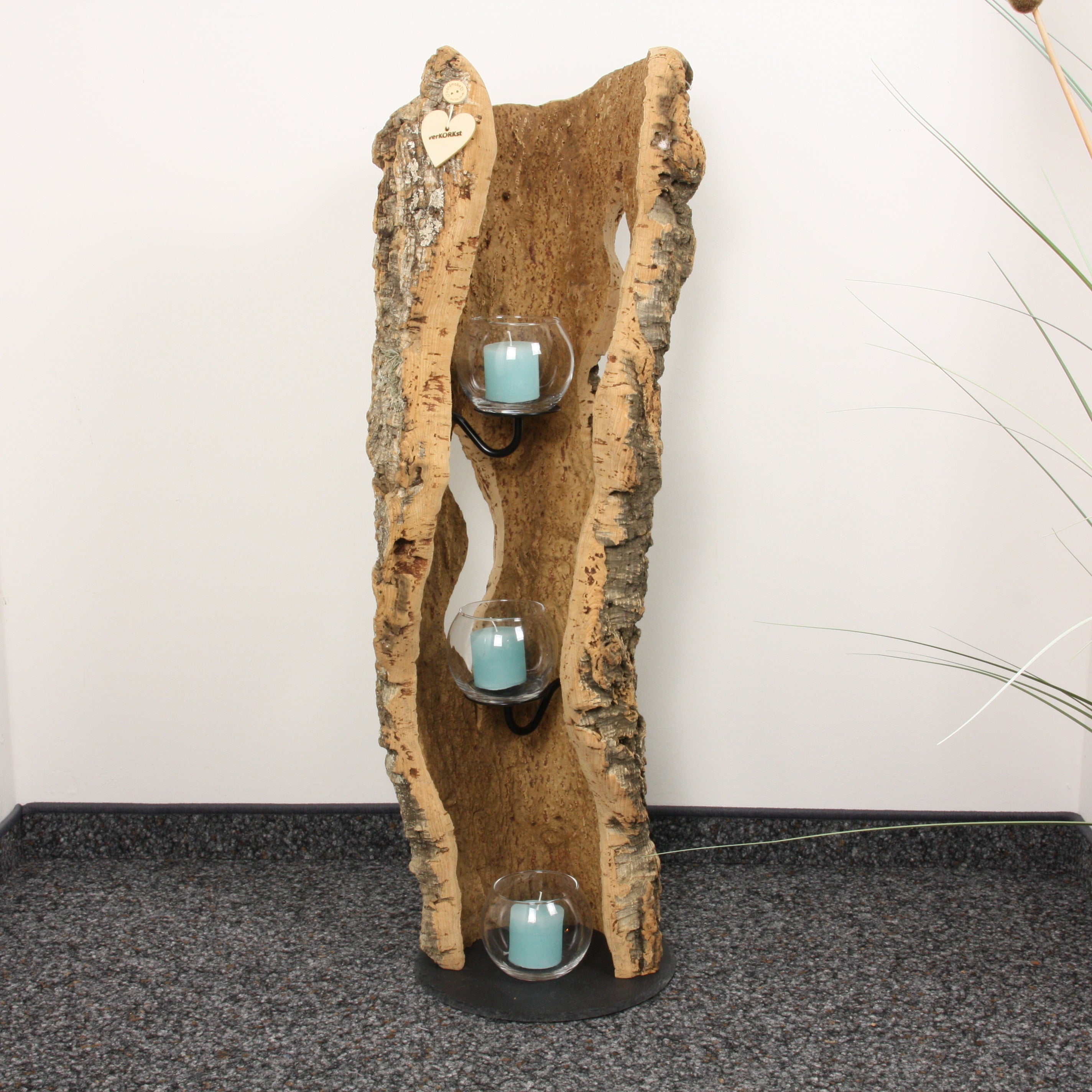 verKORKst premium lantern made of cork * tea light holder candle holder * rustic decoration * high-quality decoration kitchen living room terrace