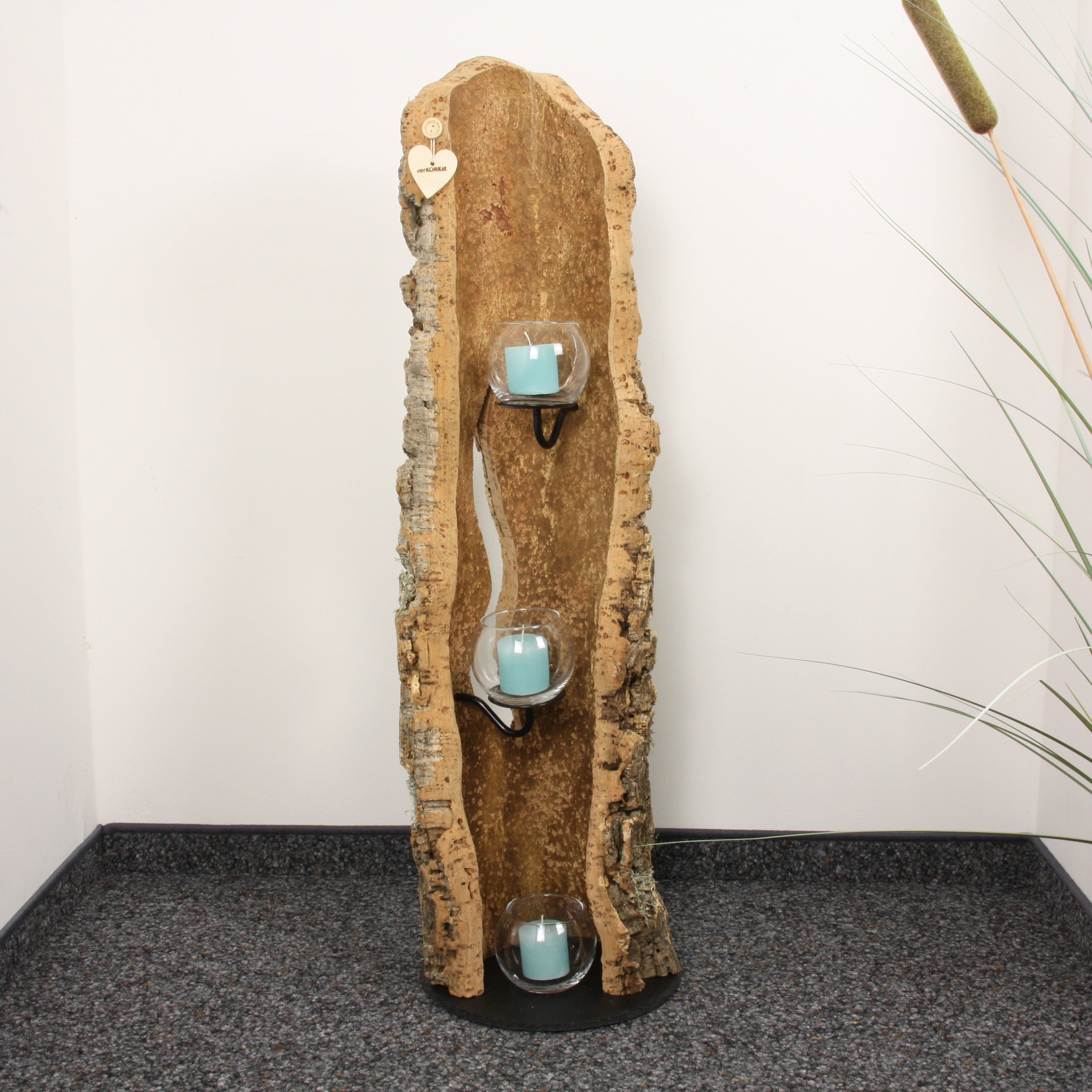 verKORKst Premium Windlicht aus Kork * Teelichthalter Kerzenhalter * rustikale Dekoration * hochwertige Deko Küche Wohnzimmer Terrasse
