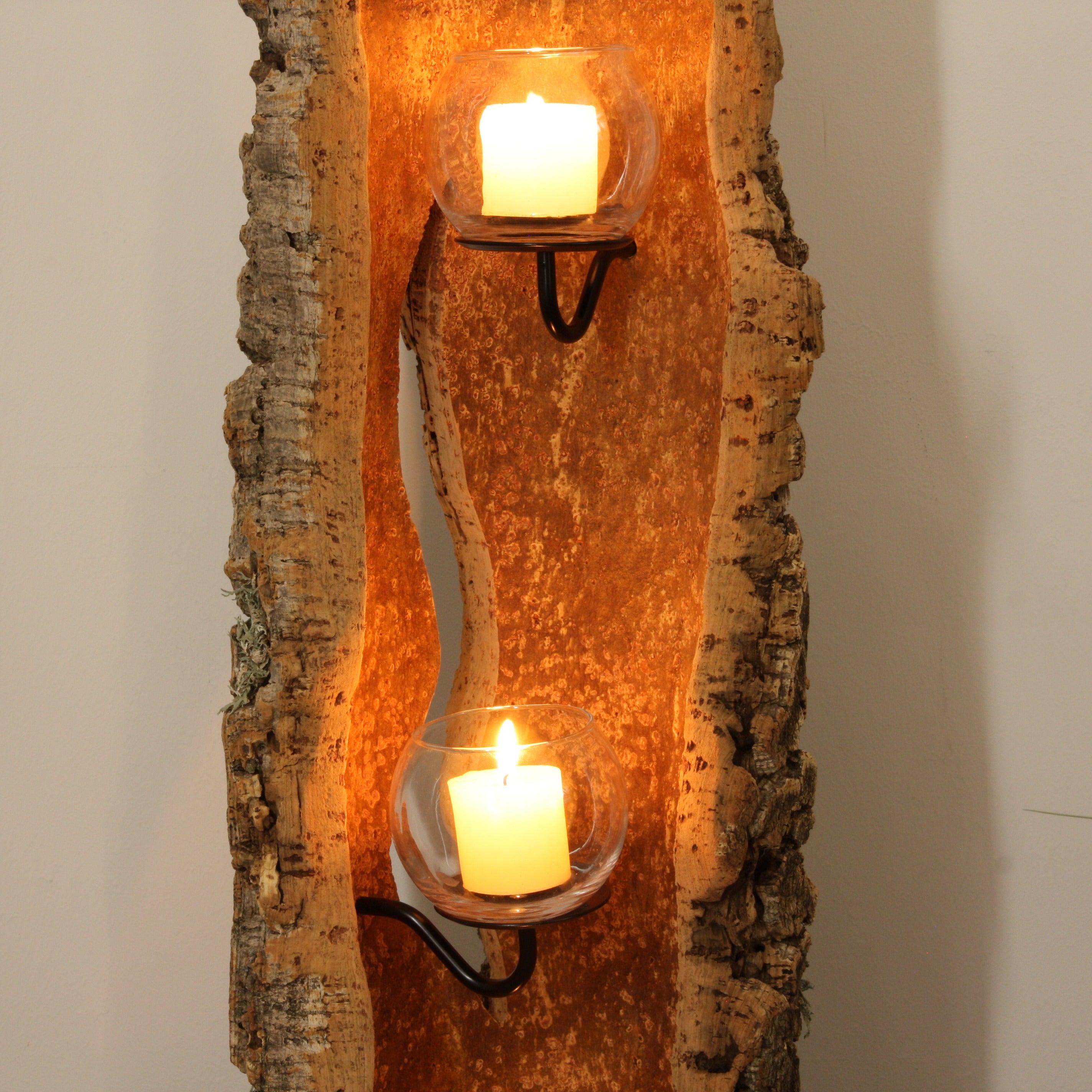 verKORKst Premium Windlicht aus Kork * Teelichthalter Kerzenhalter * rustikale Dekoration * hochwertige Deko Küche Wohnzimmer Terrasse