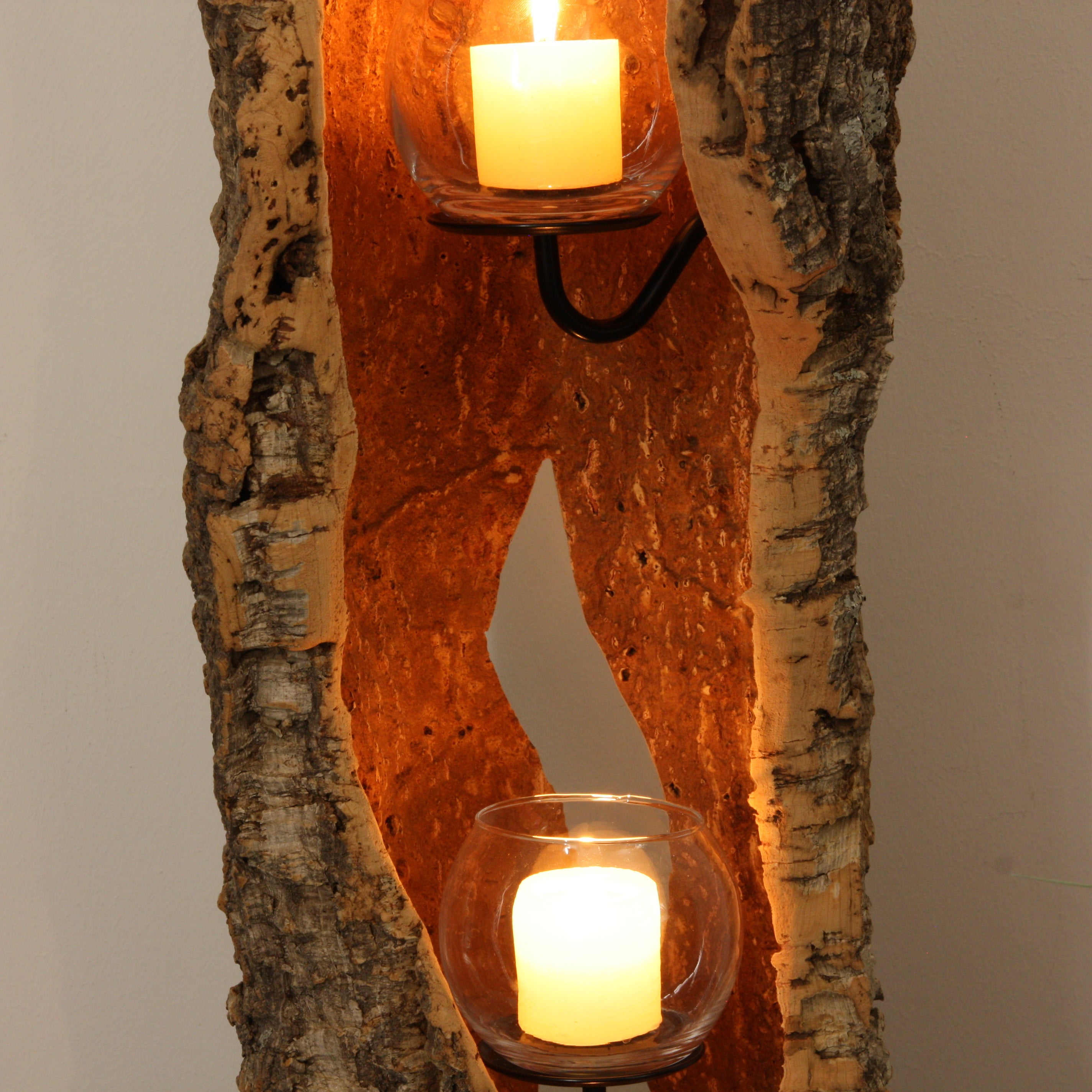 verKORKst Premium Windlicht aus Kork * Teelichthalter Kerzenhalter * rustikale Dekoration * hochwertige Deko Küche Wohnzimmer Terrasse