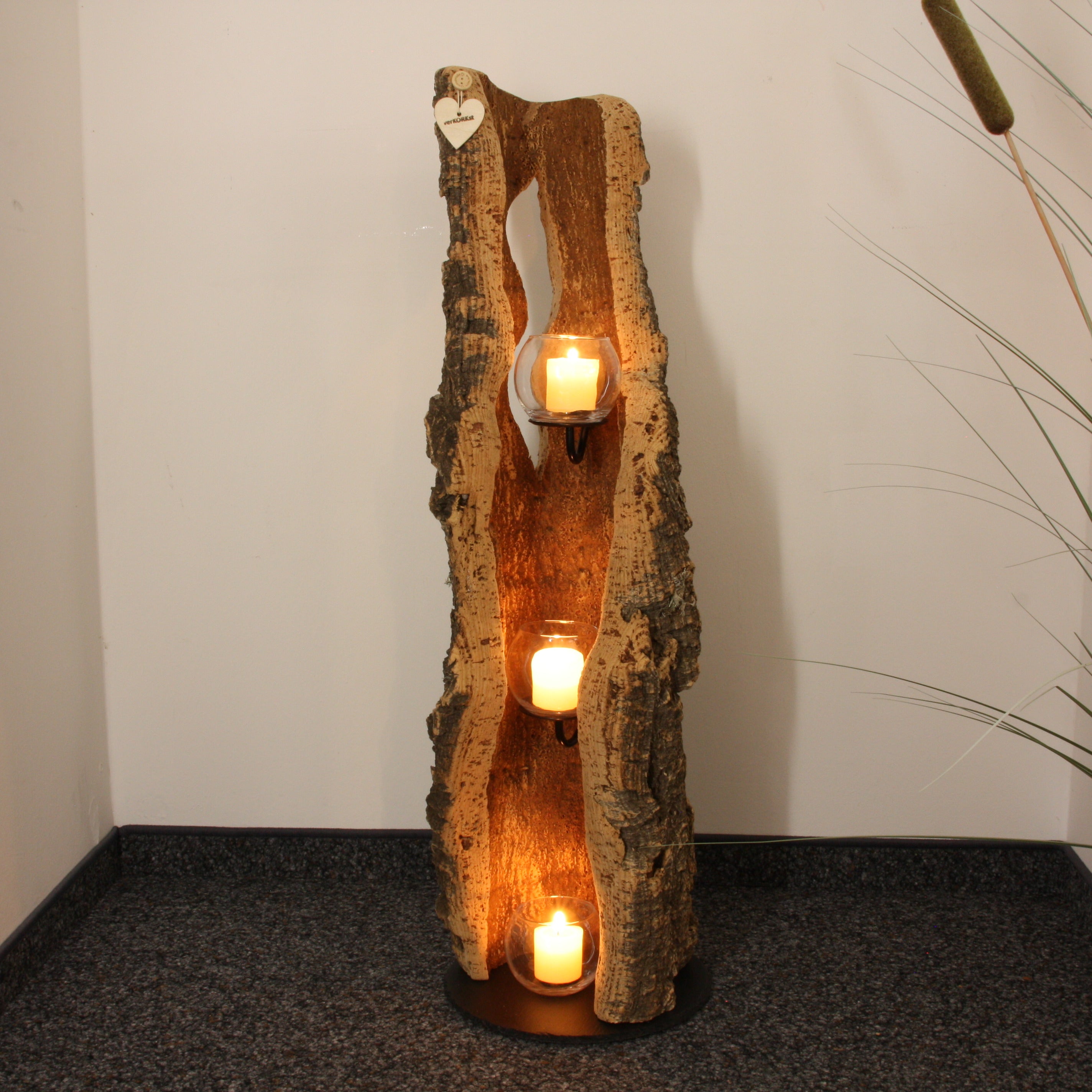 verKORKst premium lantern made of cork * tea light holder candle holder * rustic decoration * high-quality decoration kitchen living room terrace