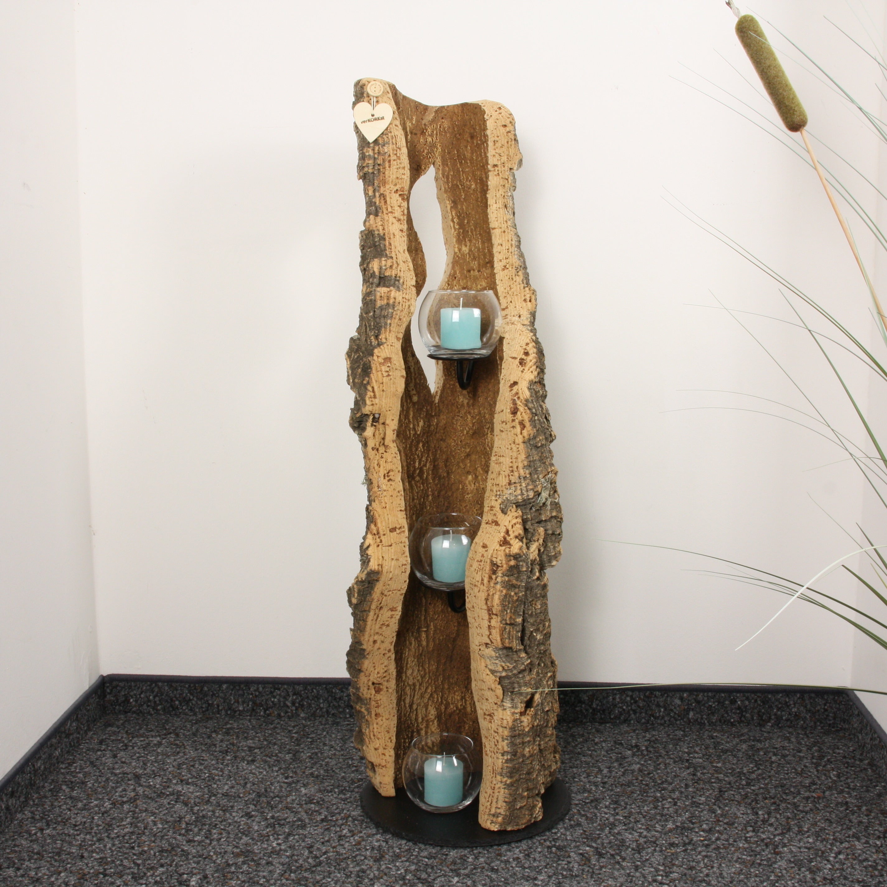 verKORKst Premium Windlicht aus Kork * Teelichthalter Kerzenhalter * rustikale Dekoration * hochwertige Deko Küche Wohnzimmer Terrasse