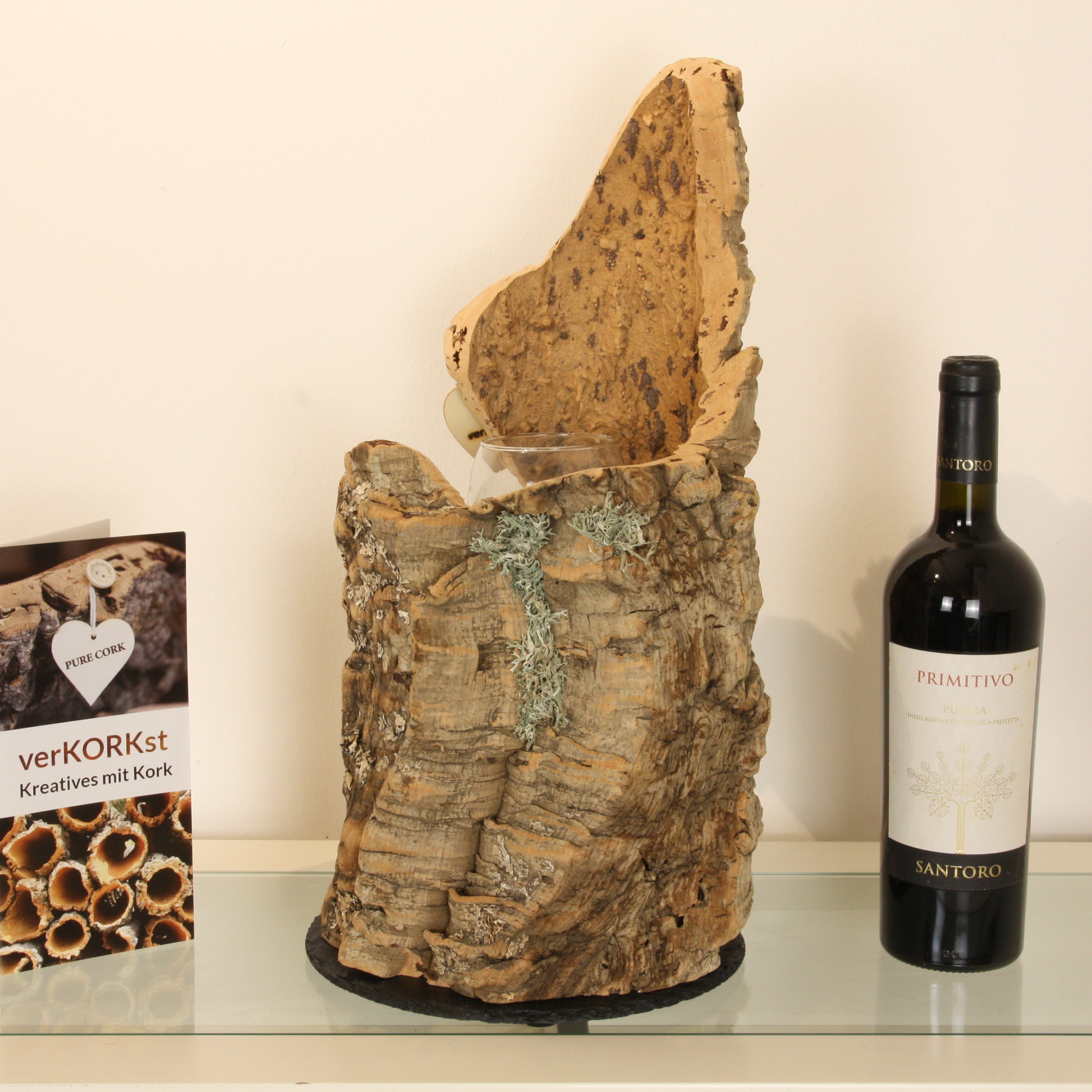 verKORKst Premium Windlicht aus Kork * Teelichthalter Kerzenhalter * rustikale Dekoration * hochwertige Deko Küche Wohnzimmer Terrasse