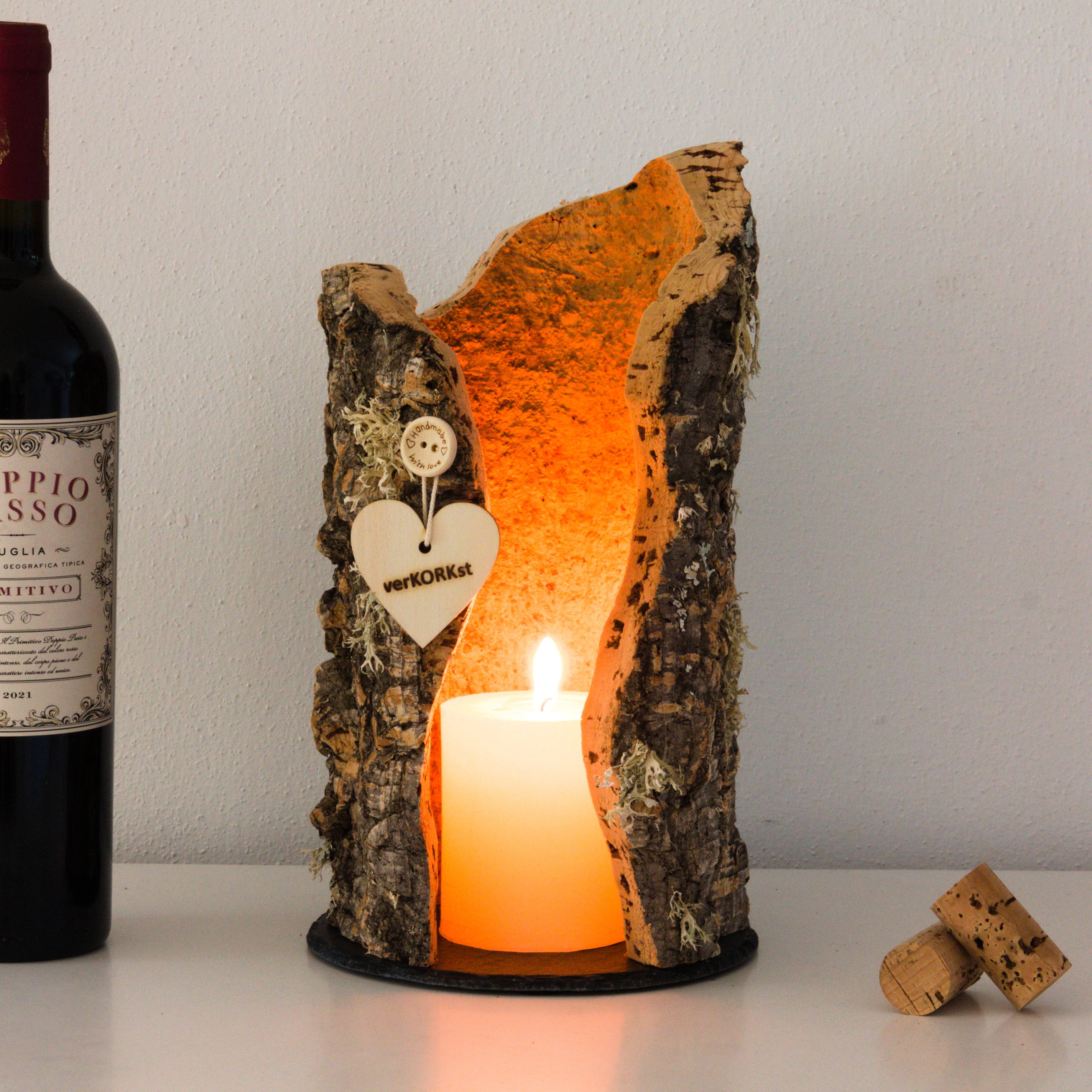 verKORKst stand vino premium in sughero * presentazione di bottiglie di vino * servizio di vino * decorazione di vino * lanterna