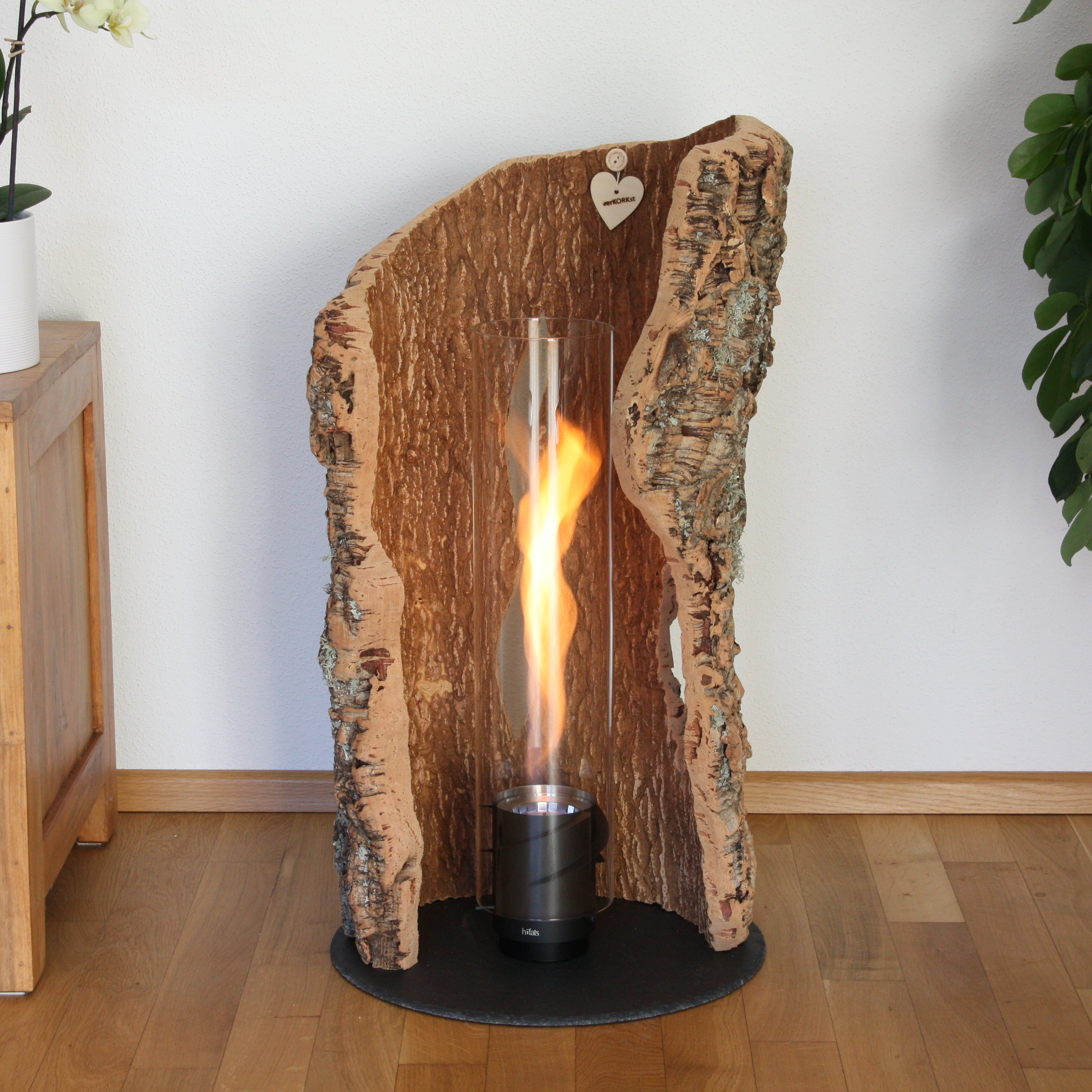 verKORKst Premium Tischfeuer in Korkrinde * Indoor und Outdoor * kein Mindestabstand * Tischfeuer SPIN1200 höfats Kempten