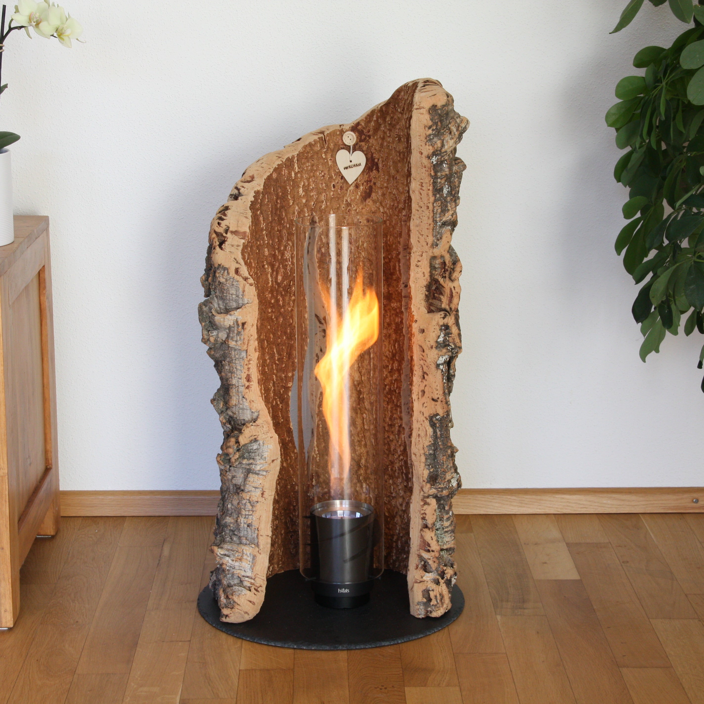 verKORKst Premium Tischfeuer in Korkrinde * Indoor und Outdoor * kein Mindestabstand * Tischfeuer SPIN1200 höfats Kempten